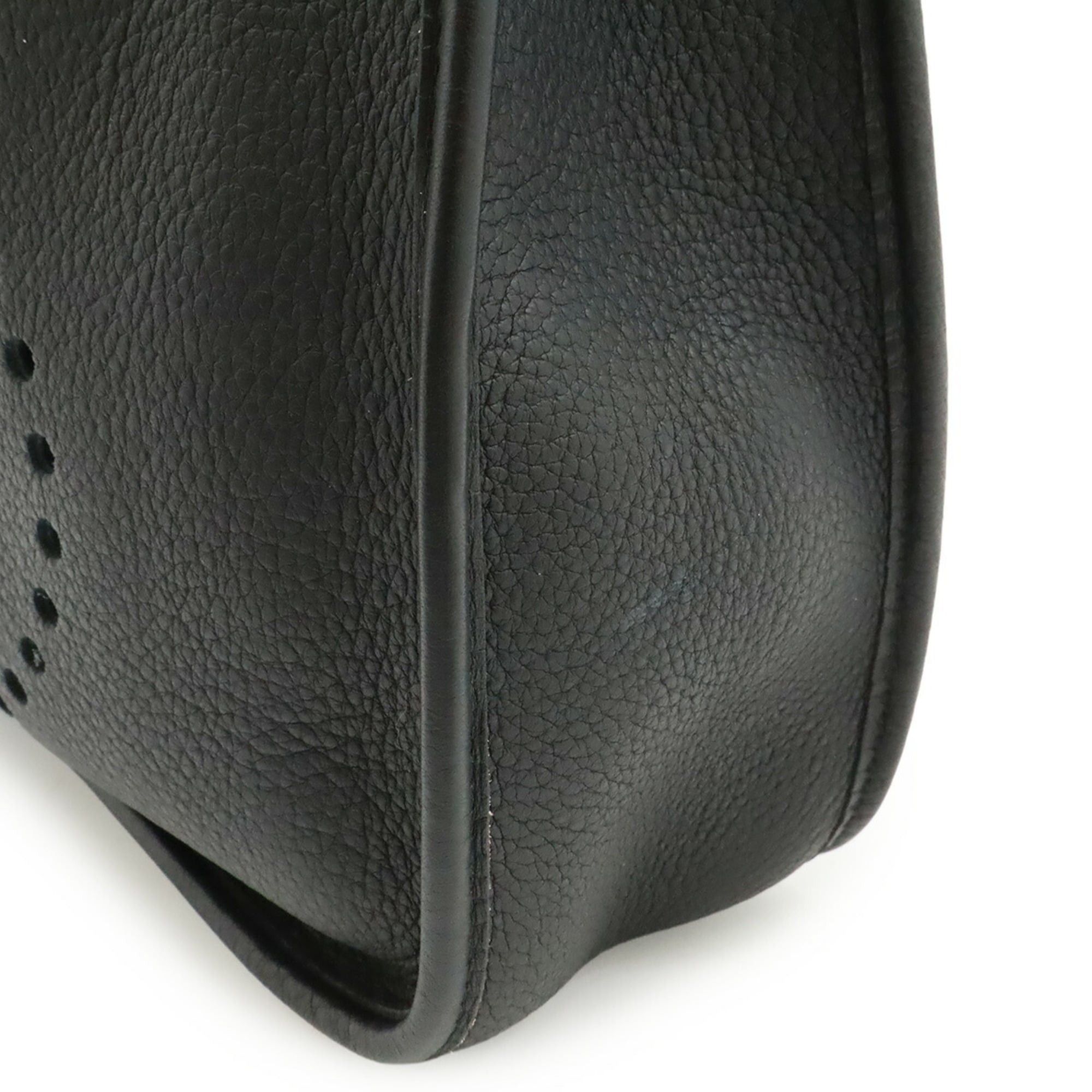 Hermes HERMES Evelyne I GM Shoulder Bag, Taurillon Clemence Leather, Black, □G Stamp Size ONE SIZE - 9 Thumbnail
