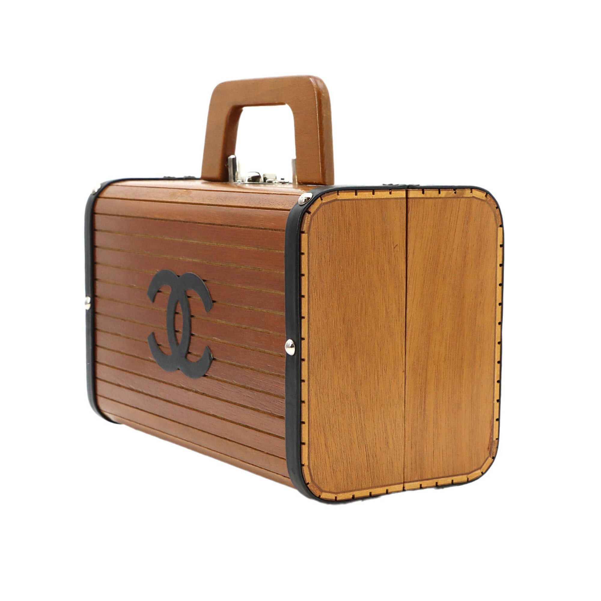Chanel Chanel Wood Vanity Handbag - and Leather, Brown, Black, Silver Hardware Size ONE SIZE - 2 Thumbnail