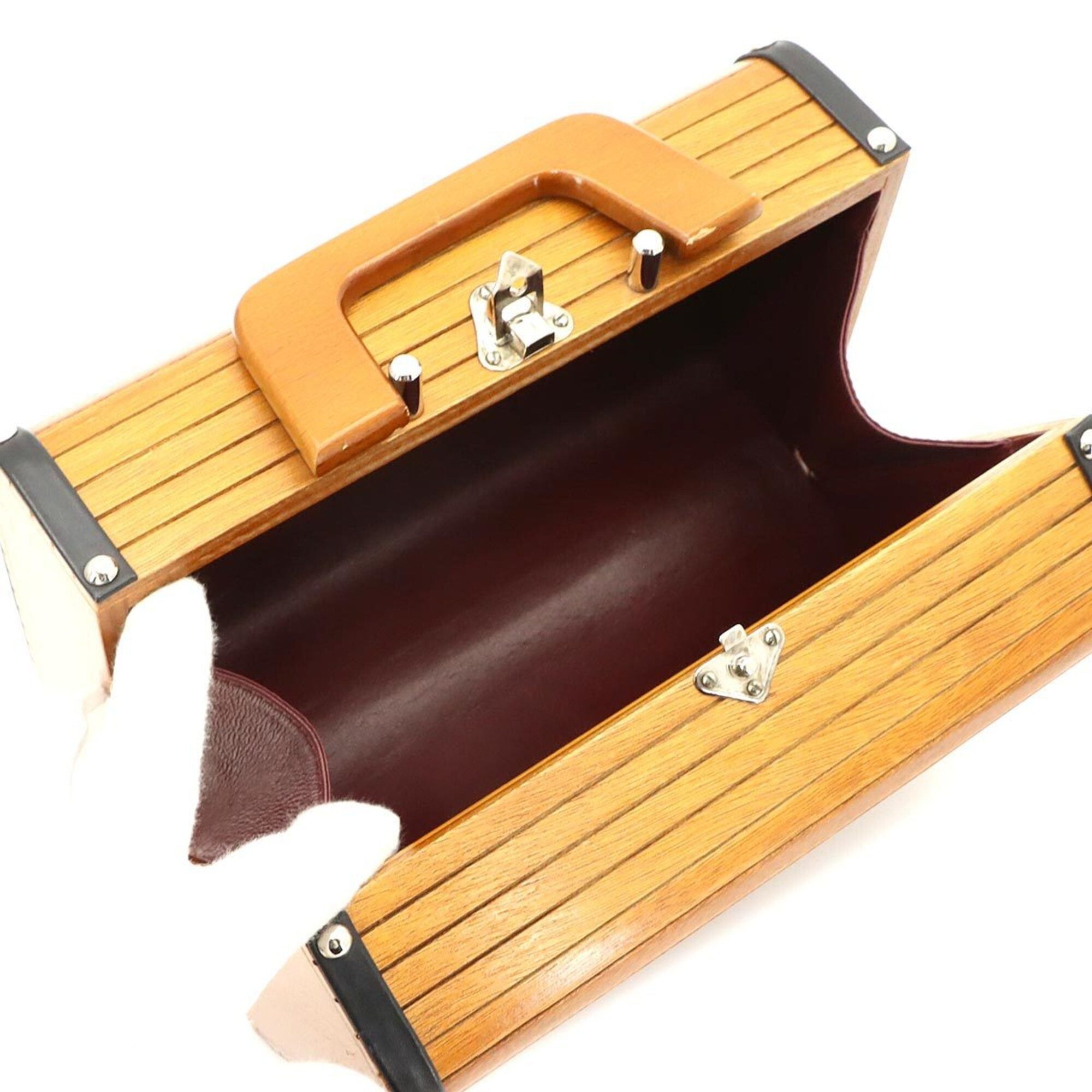 Chanel Chanel Wood Vanity Handbag - and Leather, Brown, Black, Silver Hardware Size ONE SIZE - 5 Thumbnail