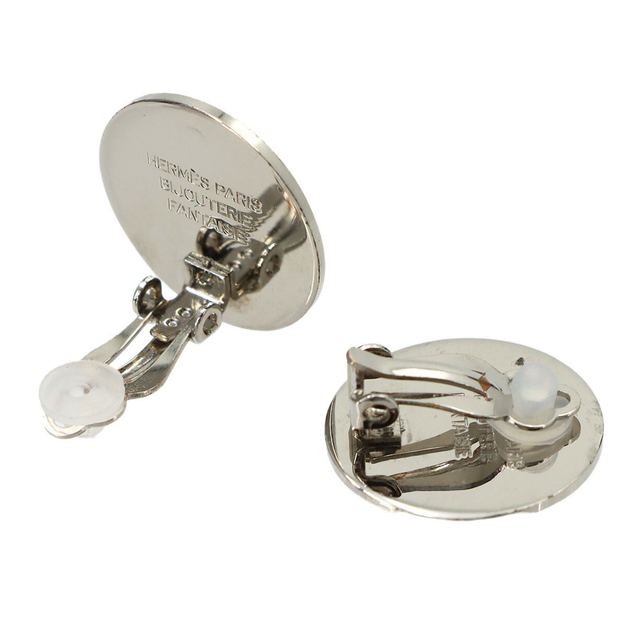 Hermes Hermes Sellier Earrings, Silver Size ONE SIZE - 2 Thumbnail