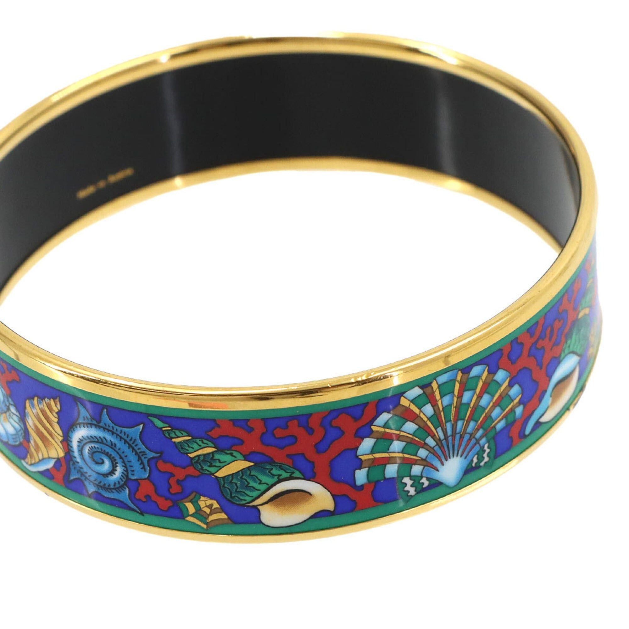 Hermes Hermes Email GM Bangle Bracelet Blue Multicolor Gold Size ONE SIZE - 3 Thumbnail
