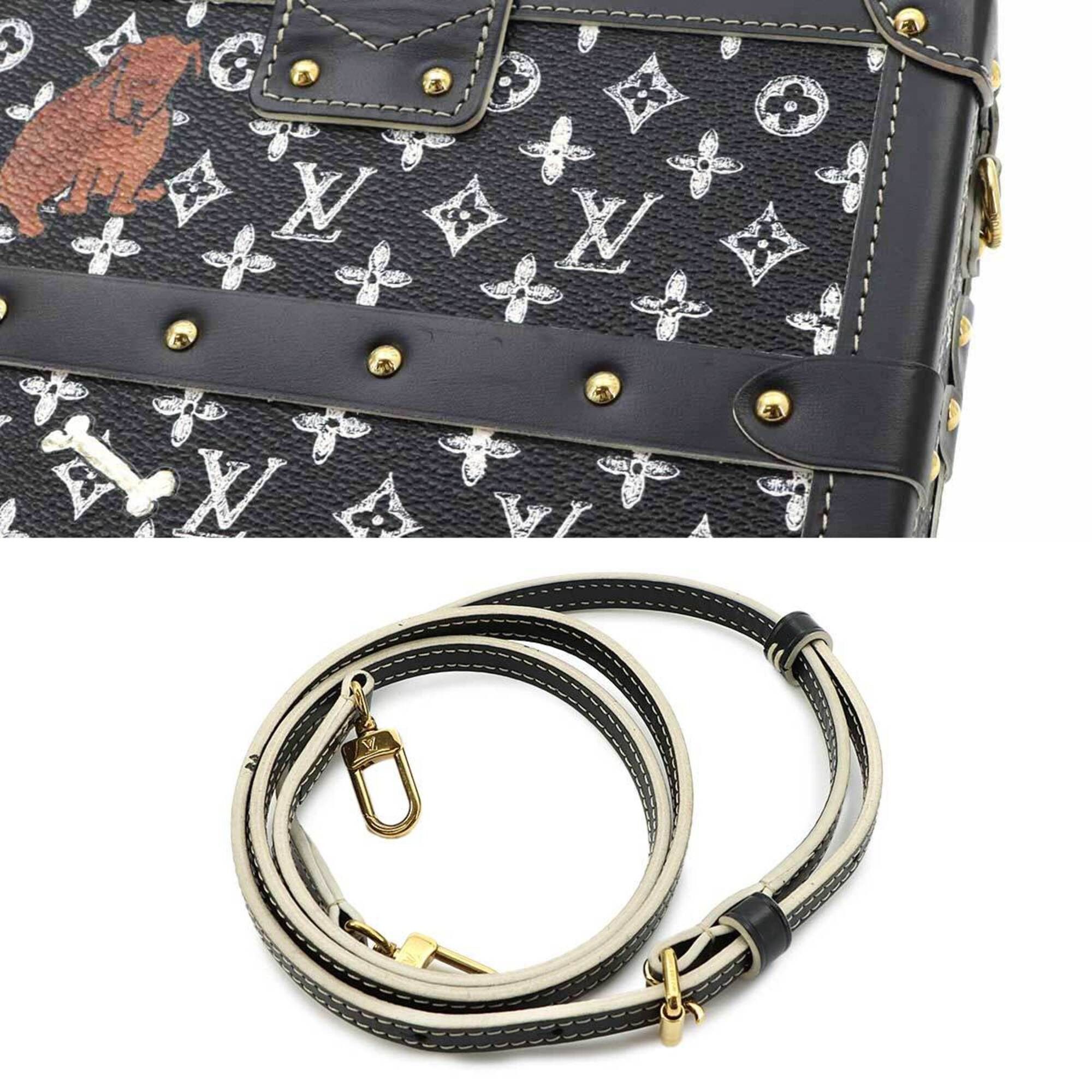 Louis Vuitton Louis Vuitton Monogram Catgram Petite Malle Shoulder Handbag, Black M44437 Size ONE SIZE - 8 Thumbnail