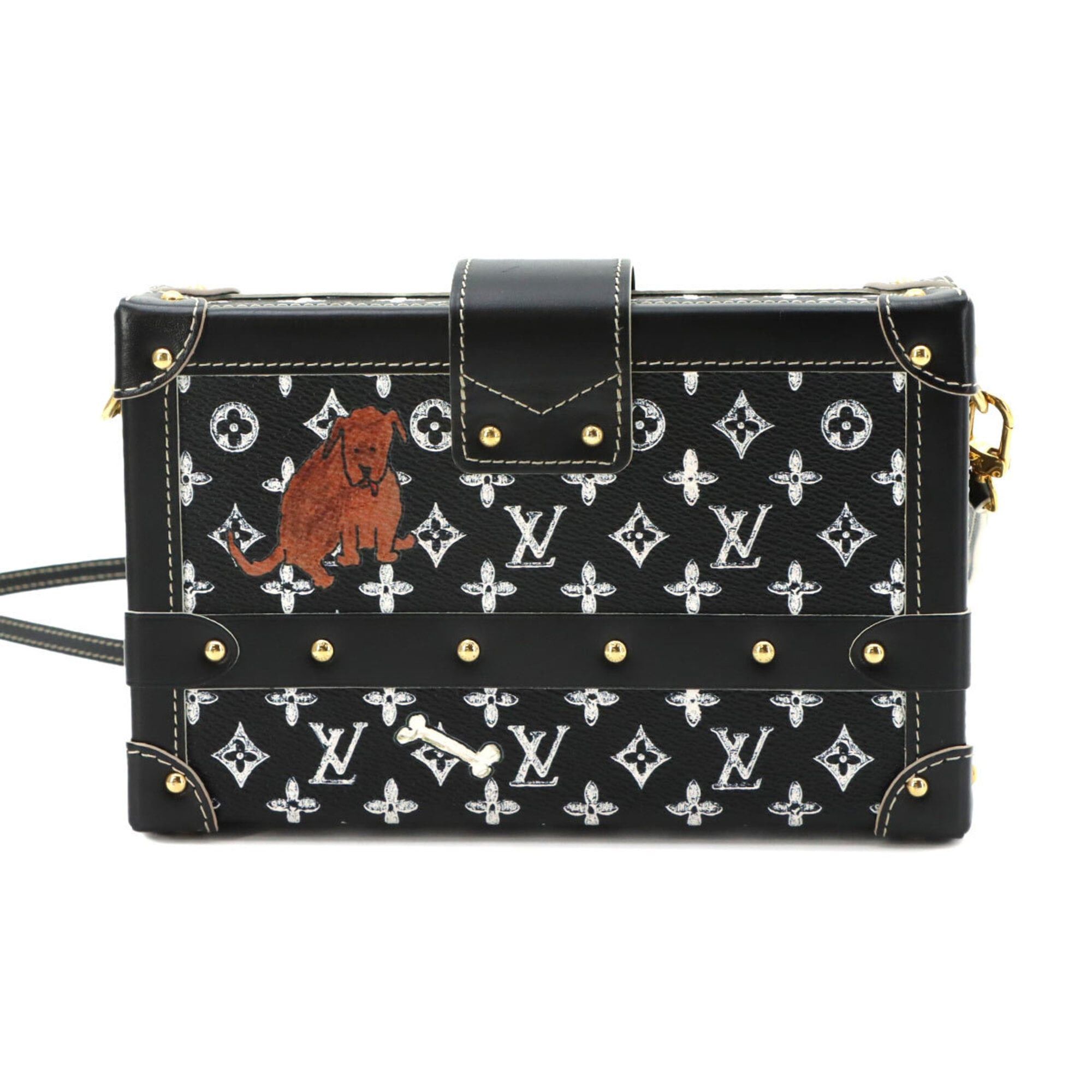 Louis Vuitton Louis Vuitton Monogram Catgram Petite Malle Shoulder Handbag, Black M44437 Size ONE SIZE - 2 Thumbnail