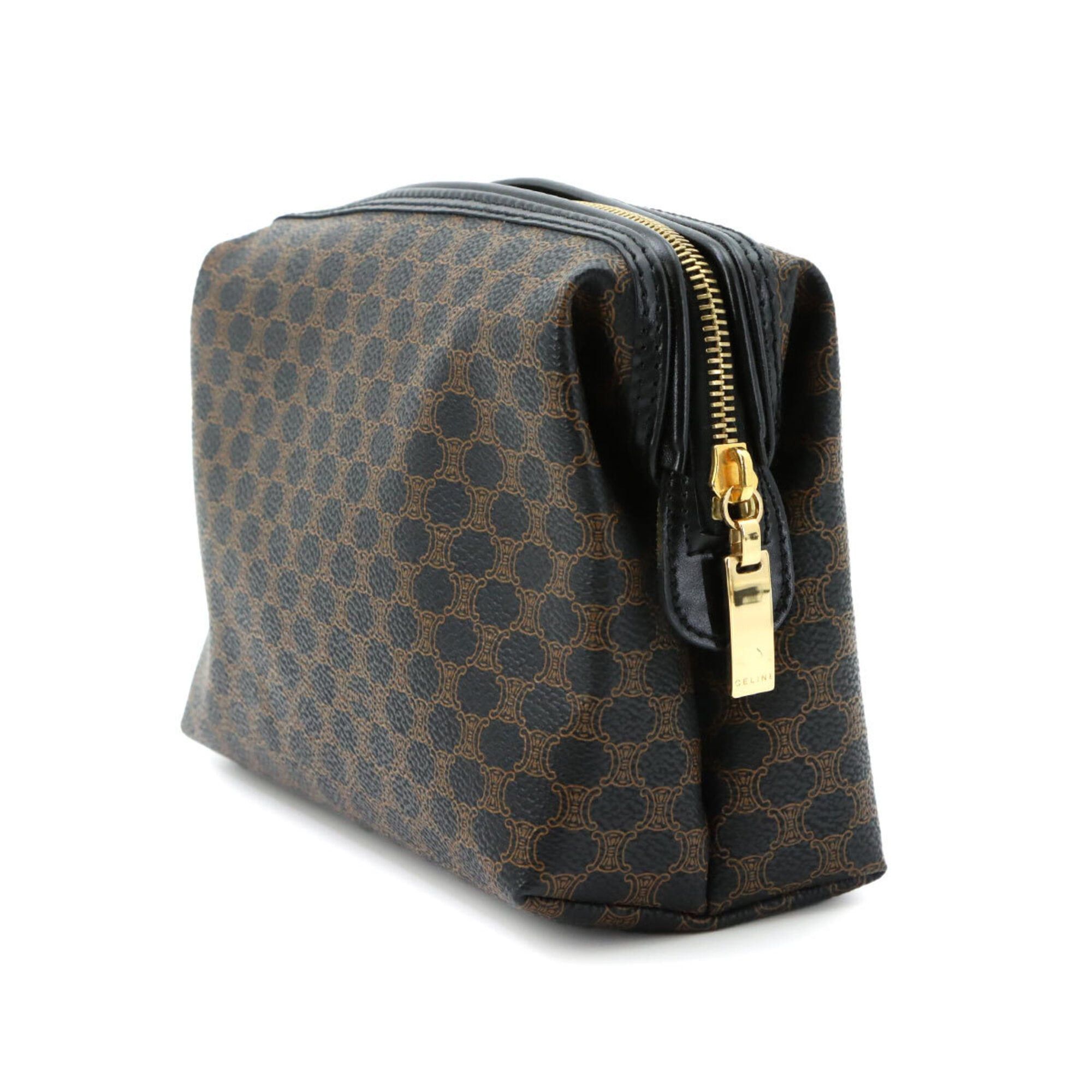 Celine Celine Macadam Pouch - Leather, Black, Gold Hardware Size ONE SIZE - 2 Thumbnail