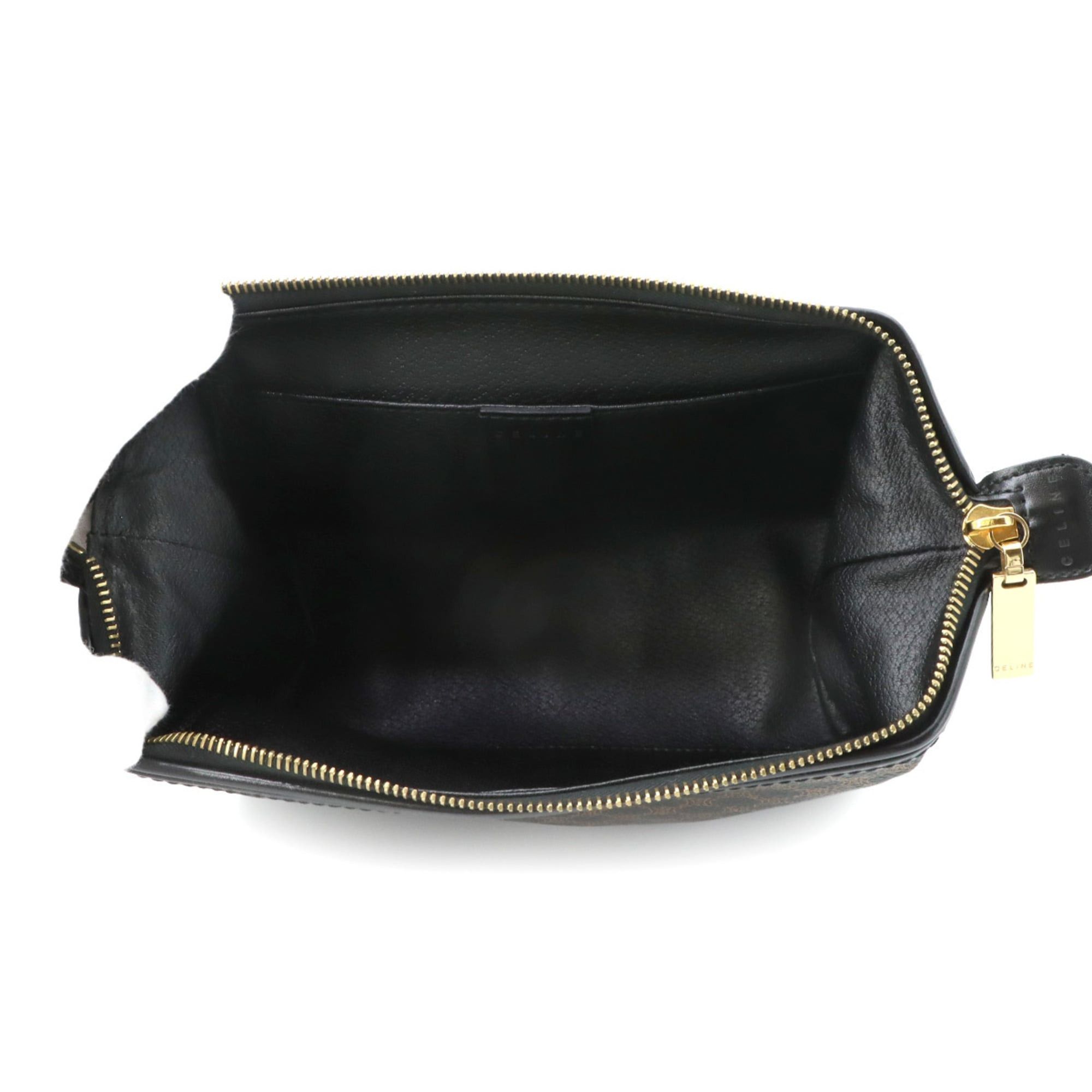 Celine Celine Macadam Pouch - Leather, Black, Gold Hardware Size ONE SIZE - 4 Thumbnail
