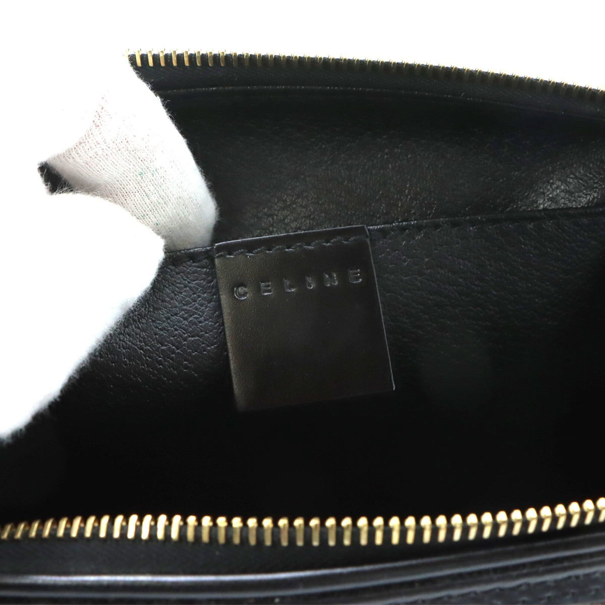 Celine Celine Macadam Pouch - Leather, Black, Gold Hardware Size ONE SIZE - 5 Thumbnail