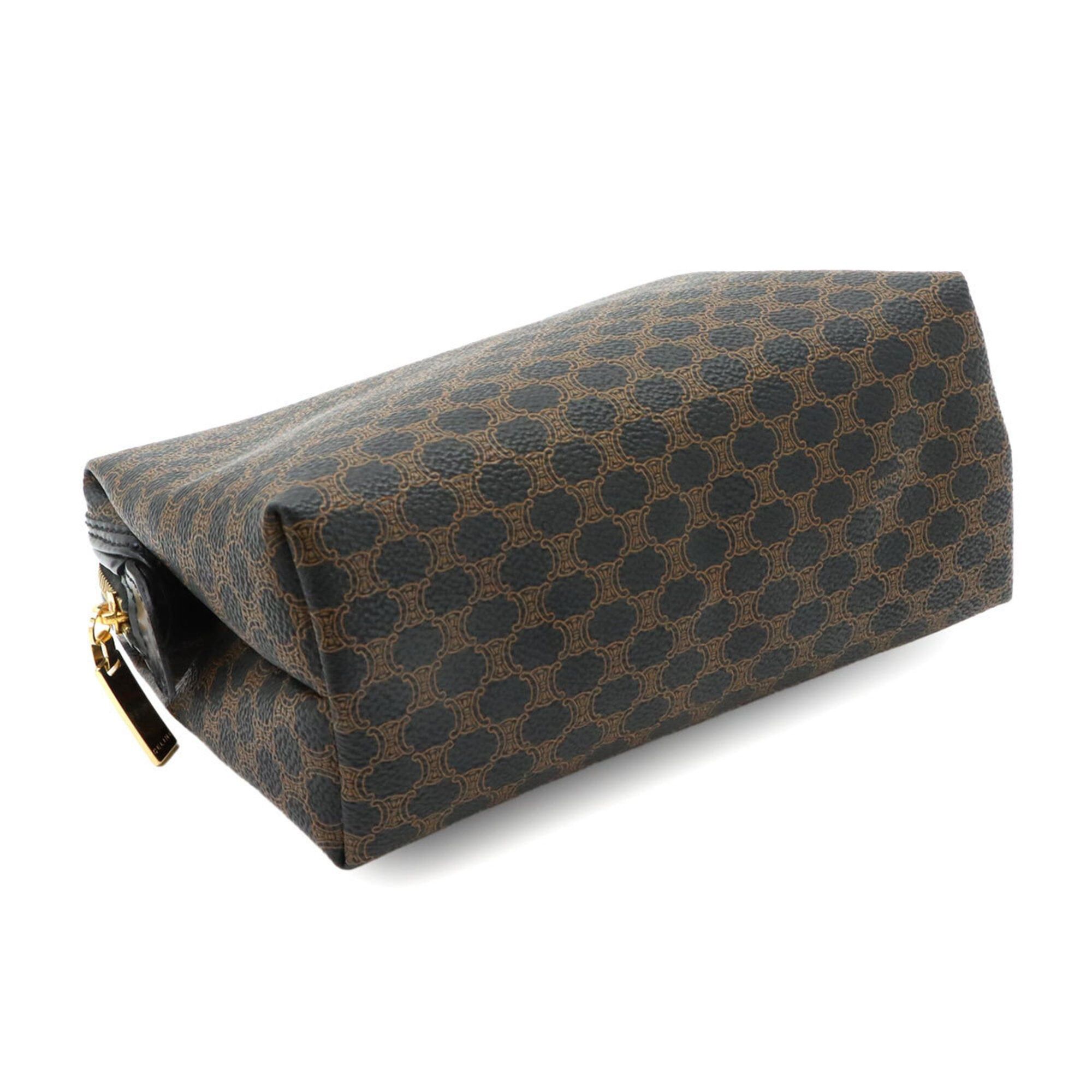 Celine Celine Macadam Pouch - Leather, Black, Gold Hardware Size ONE SIZE - 3 Thumbnail
