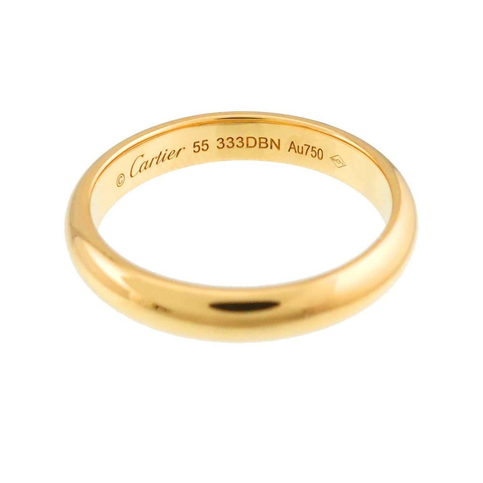 Cartier Cartier 1895 Classic Band Ring #55, 3.5mm wide, 18K YG Yellow Gold 750. Size ONE SIZE - 2 Thumbnail