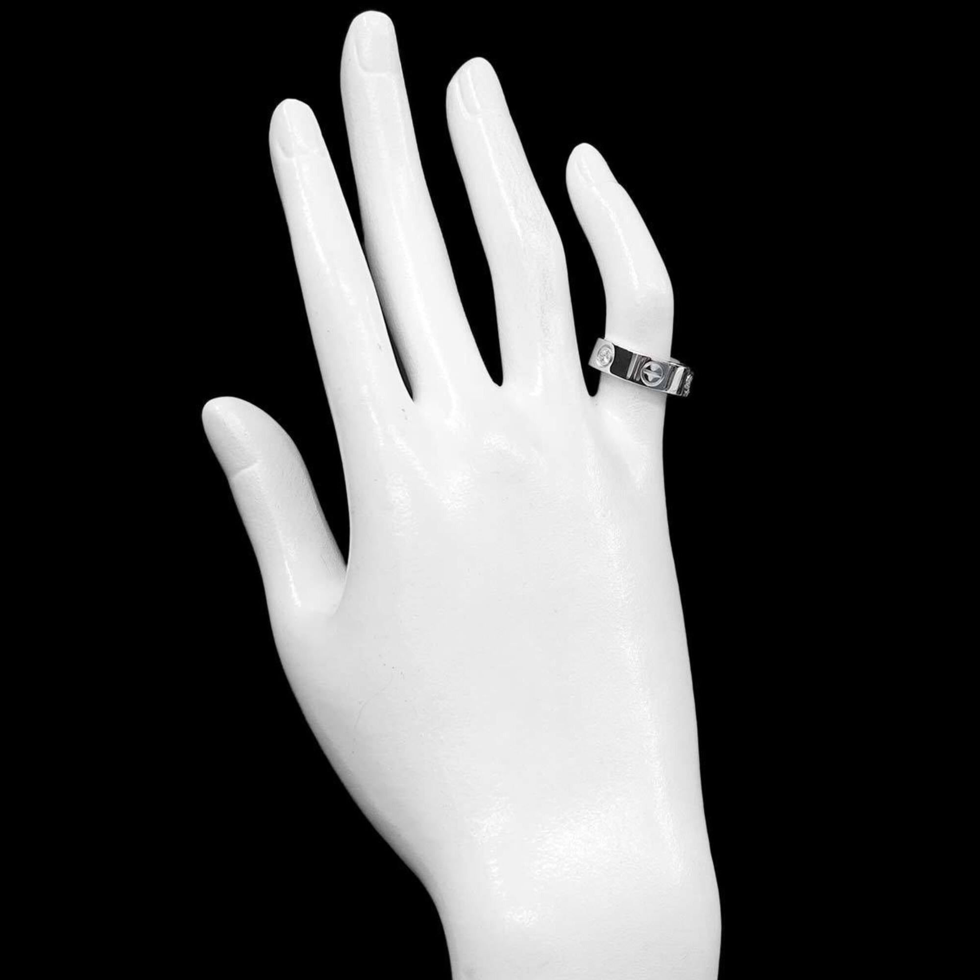 Cartier Cartier Love Ring #48, Half Diamond 3P, 18K WG White Gold 750. Size ONE SIZE - 5 Thumbnail