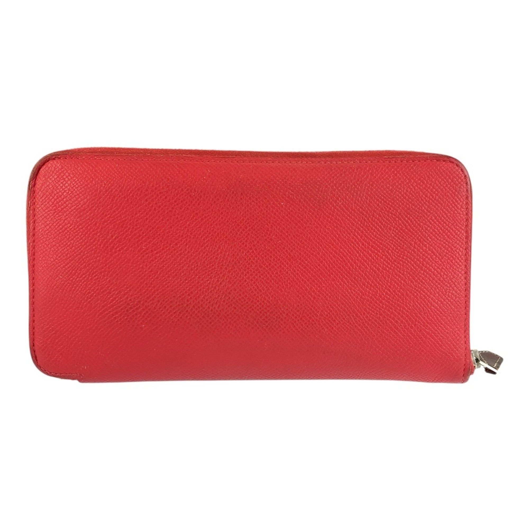 Hermes HERMES Azap Long Silk In Red with Silver Hardware, Veau Epsom Leather, Wallet, X Stamp, Women's Size ONE SIZE - 2 Thumbnail
