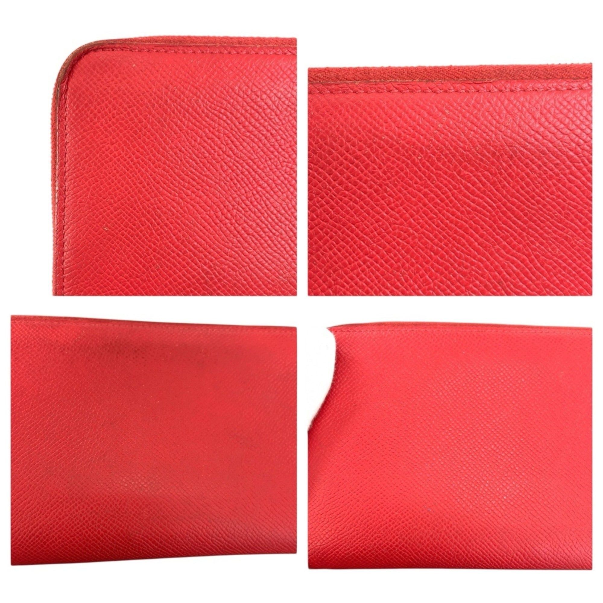 Hermes HERMES Azap Long Silk In Red with Silver Hardware, Veau Epsom Leather, Wallet, X Stamp, Women's Size ONE SIZE - 9 Thumbnail