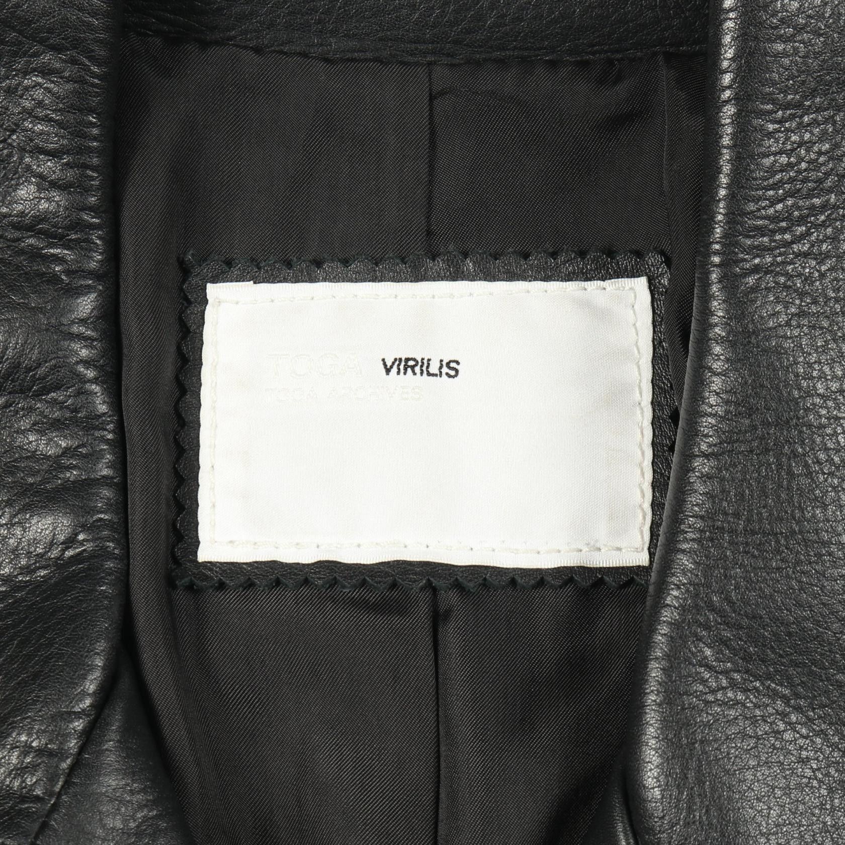 Other Other TOGA VIRILIS Leather Jacket Leather Outerwear DUTY FREE for USA Size ONE SIZE - 3 Thumbnail