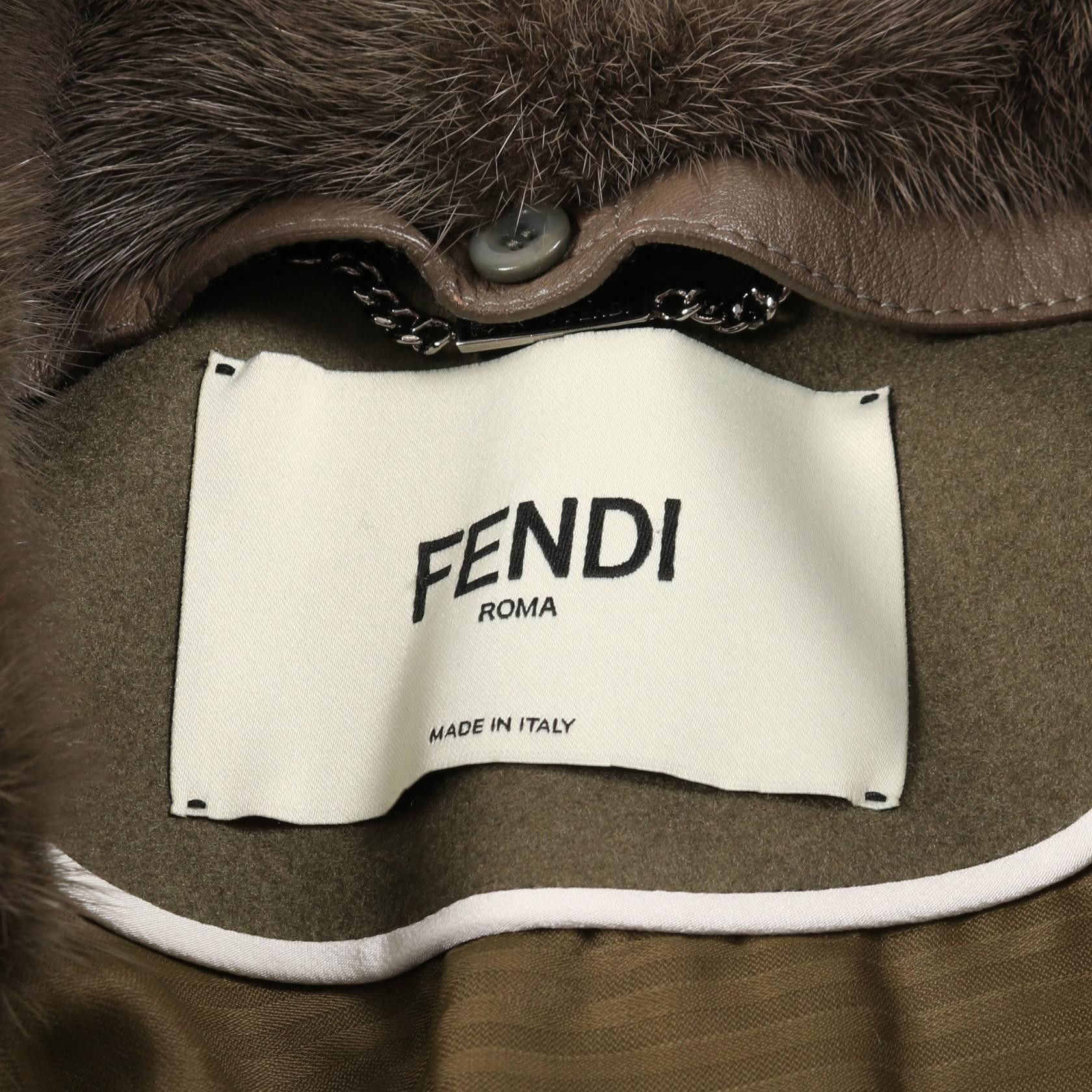 Fendi Fendi Fendi Wool Cashmere Coat Textile Outerwear DUTY FREE for USA Size ONE SIZE - 3 Thumbnail