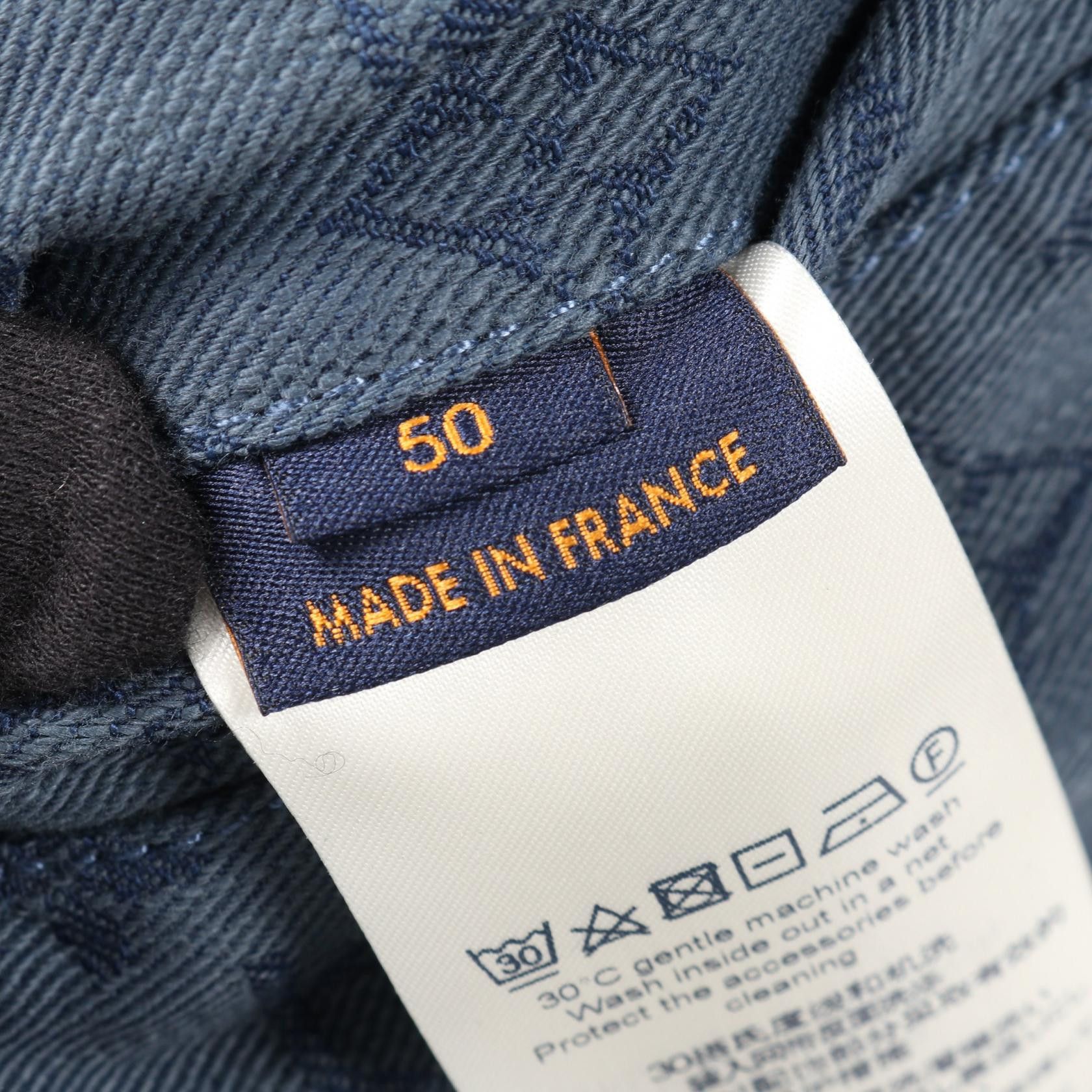 Louis Vuitton Louis Vuitton Louis Vuitton Monogram Denim Jacket Textile Outerwear RM192M QJQ HHA20W DUTY FREE for USA Size ONE SIZE - 6 Thumbnail