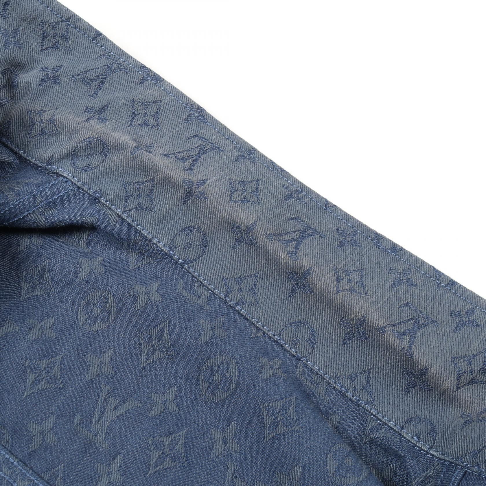Louis Vuitton Louis Vuitton Louis Vuitton Monogram Denim Jacket Textile Outerwear RM192M QJQ HHA20W DUTY FREE for USA Size ONE SIZE - 7 Thumbnail