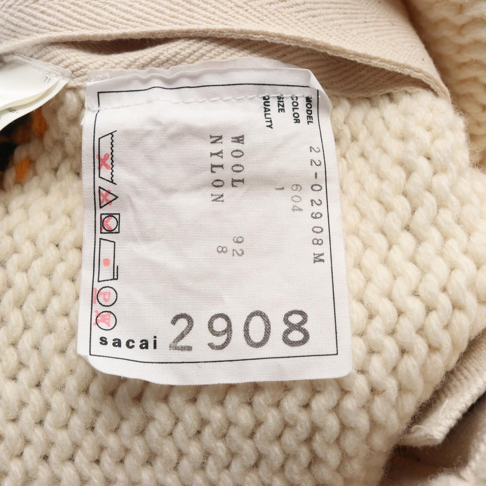 Sacai Sacai Sacai Nordic Knit Pullover Wool Knitwear Textile Tops DUTY FREE for USA Size ONE SIZE - 3 Thumbnail