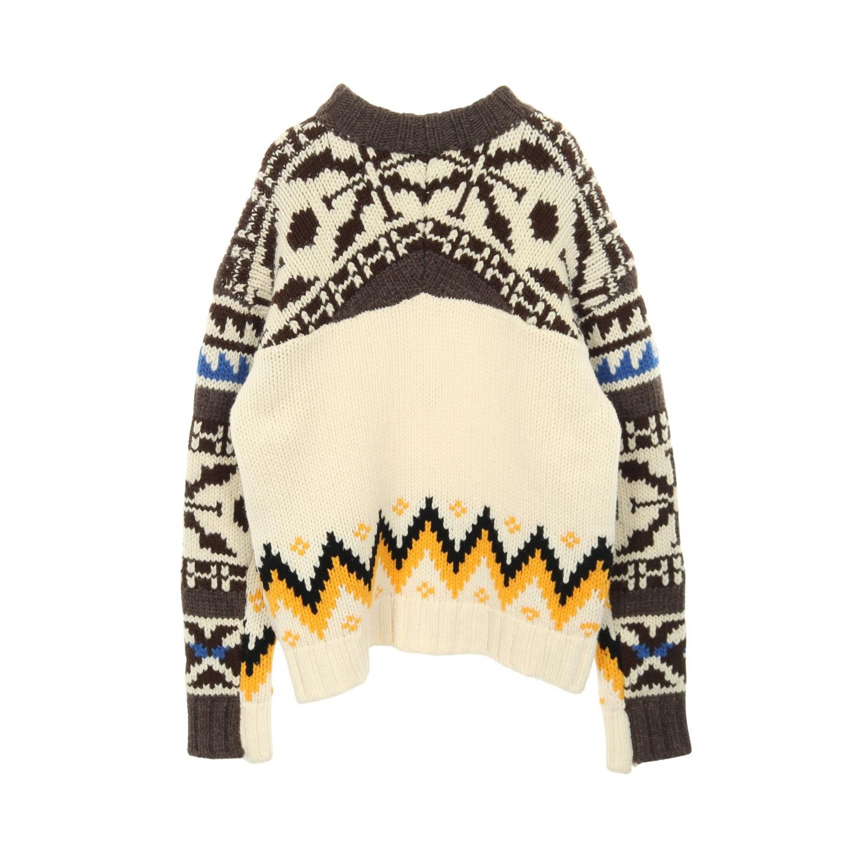 Sacai Sacai Sacai Nordic Knit Pullover Wool Knitwear Textile Tops DUTY FREE for USA Size ONE SIZE - 2 Thumbnail