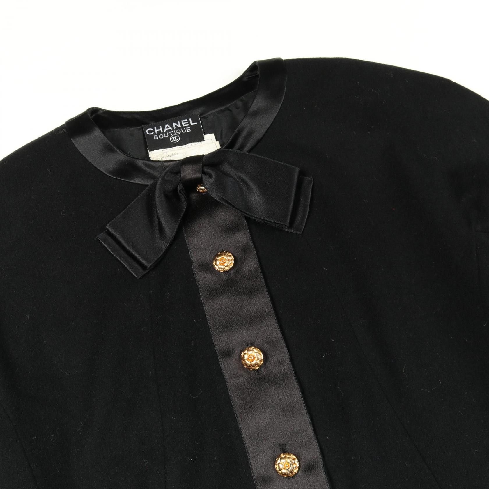 Chanel Chanel Chanel Camellia Wool Dress Textile Dresses DUTY FREE for USA Size ONE SIZE - 7 Thumbnail