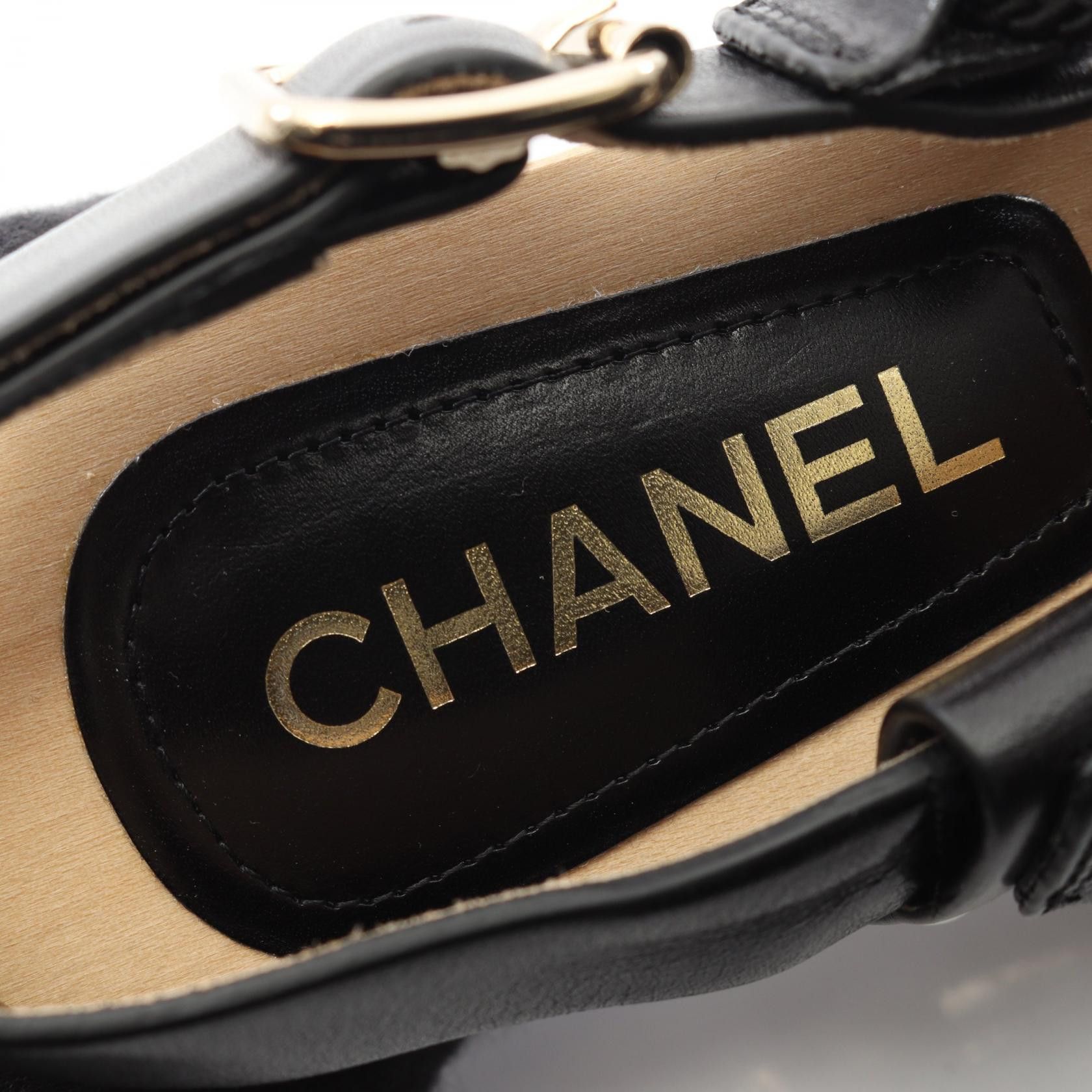 Chanel Chanel Chanel Coco Mark Leather Sandals Leather Shoes DUTY FREE for USA Size ONE SIZE - 5 Thumbnail