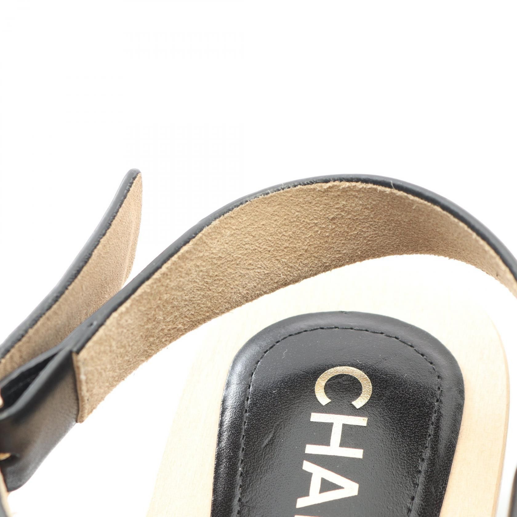 Chanel Chanel Chanel Coco Mark Leather Sandals Leather Shoes DUTY FREE for USA Size ONE SIZE - 8 Thumbnail