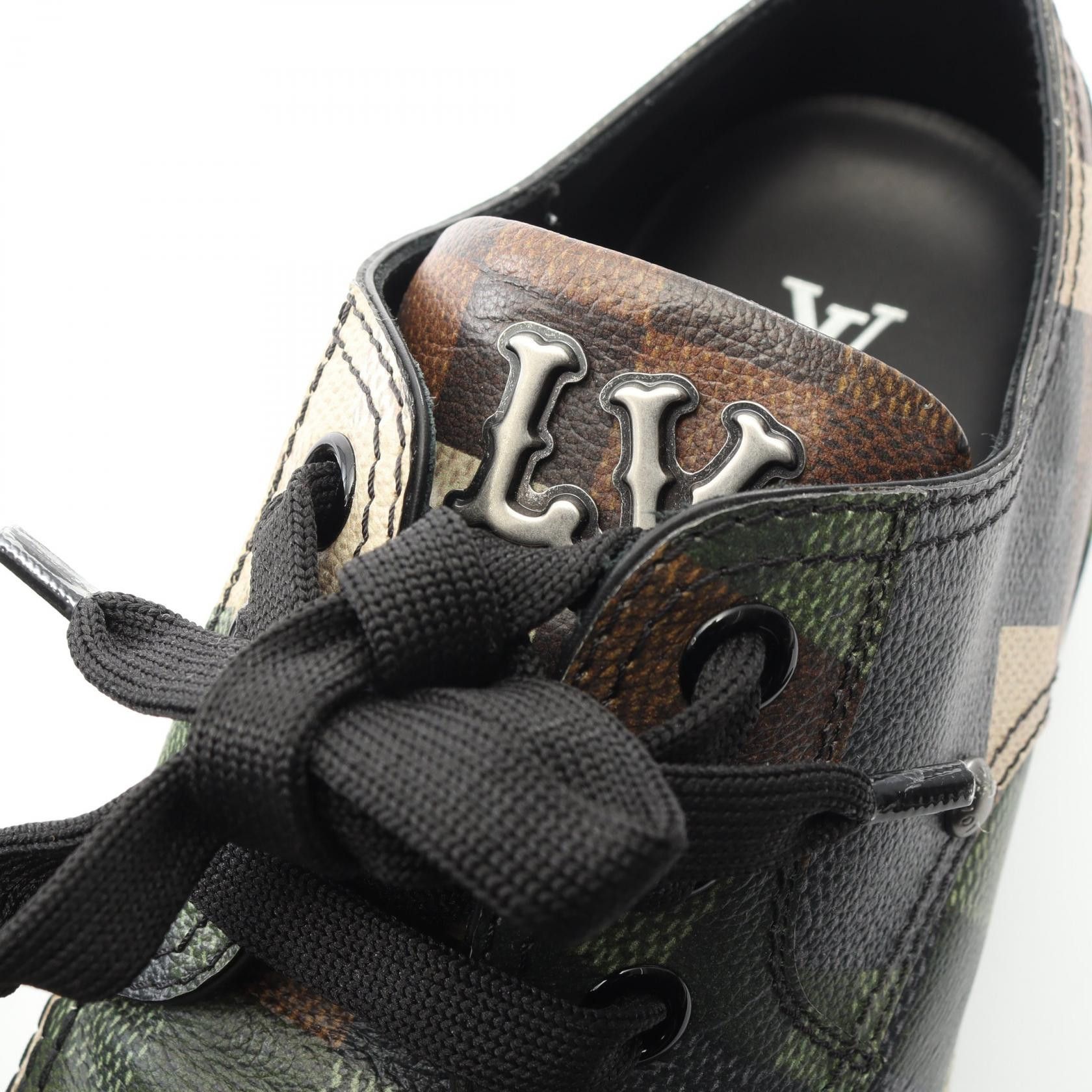 Louis Vuitton Louis Vuitton Louis Vuitton LV Checker Line Damoflage Coated Canvas Sneakers Textile Shoes DUTY FREE for USA Size ONE SIZE - 9 Thumbnail