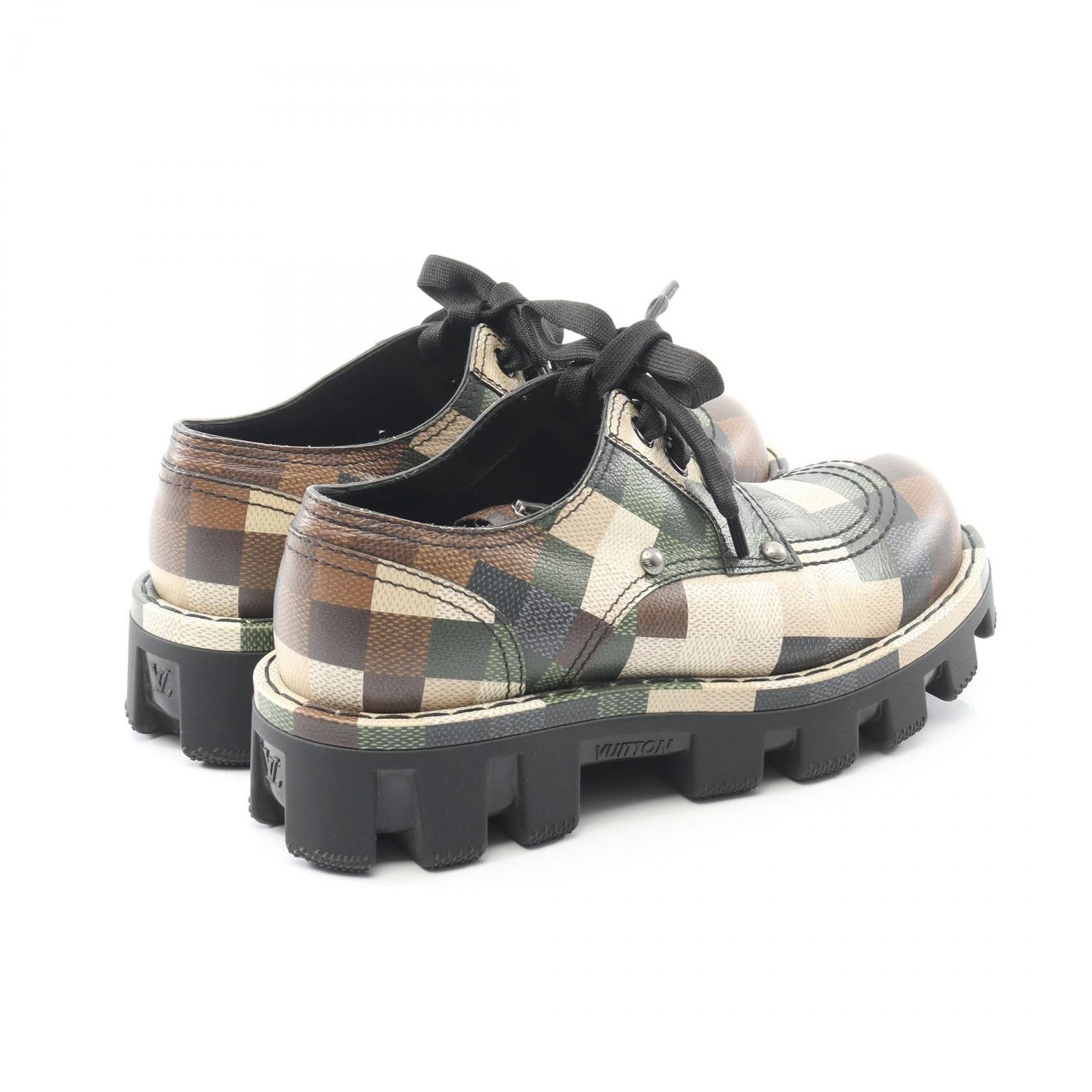 Louis Vuitton Louis Vuitton Louis Vuitton LV Checker Line Damoflage Coated Canvas Sneakers Textile Shoes DUTY FREE for USA Size ONE SIZE - 2 Thumbnail