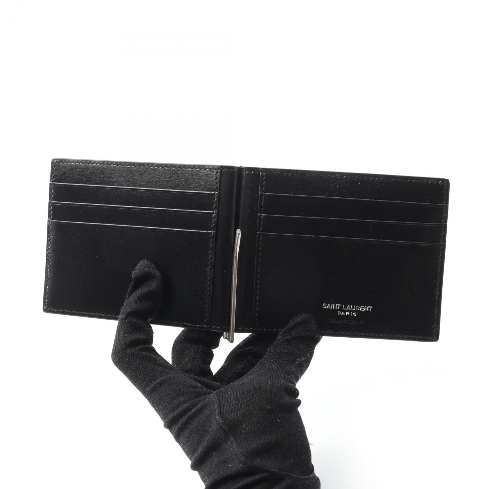 Yves Saint Laurent Yves Saint Laurent Saint Laurent Paris Monogram Bifold Wallet Leather Short Wallet 4856300SX0E1000 DUTY FREE for USA Size ONE SIZE - 3 Thumbnail