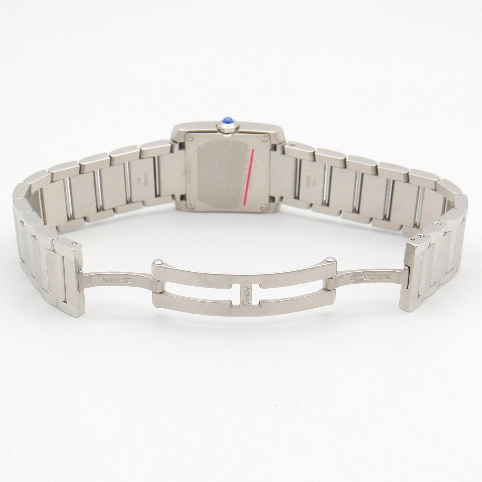 Cartier Cartier Cartier Tank Francaise Stainless Steel Ladies Watch Metal Quartz WSTA0065 DUTY FREE for USA Size ONE SIZE - 4 Thumbnail