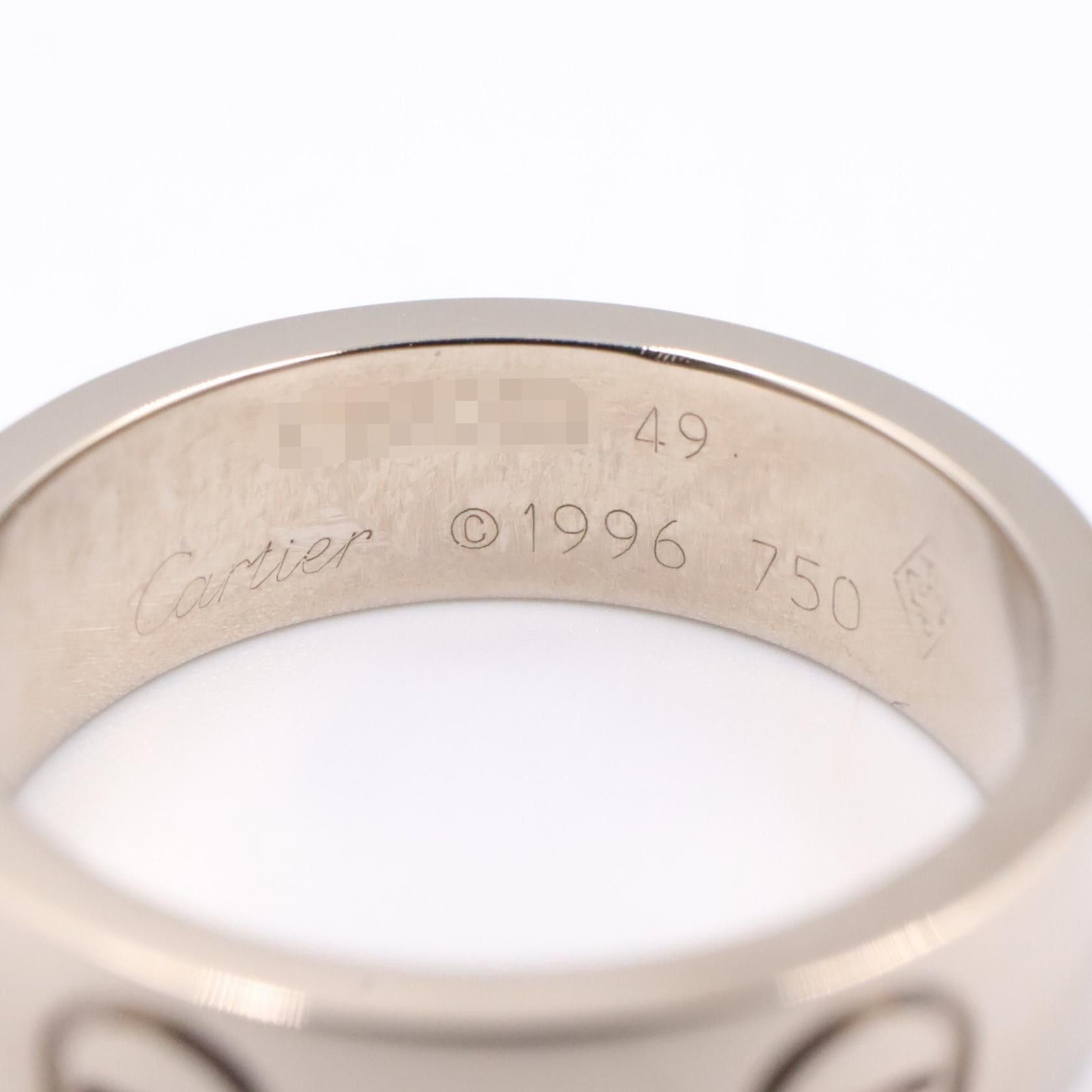 Cartier Cartier Cartier Love Au750 White Gold Ring Size 9 Precious Metal Ring B4084700 DUTY FREE for USA Size ONE SIZE - 3 Thumbnail