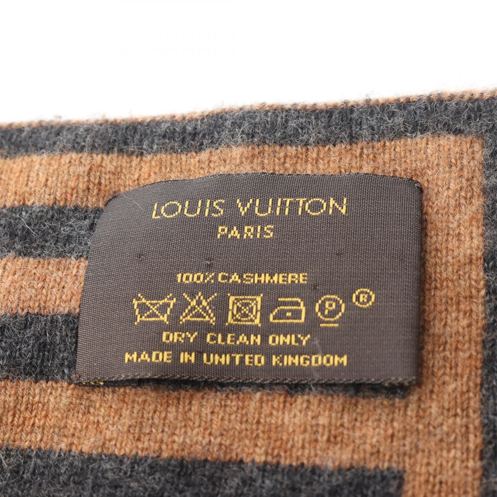 Louis Vuitton Louis Vuitton Louis Vuitton Echarpe V Caracolum Cashmere Scarf Textile Scarf DUTY FREE for USA Size ONE SIZE - 2 Thumbnail