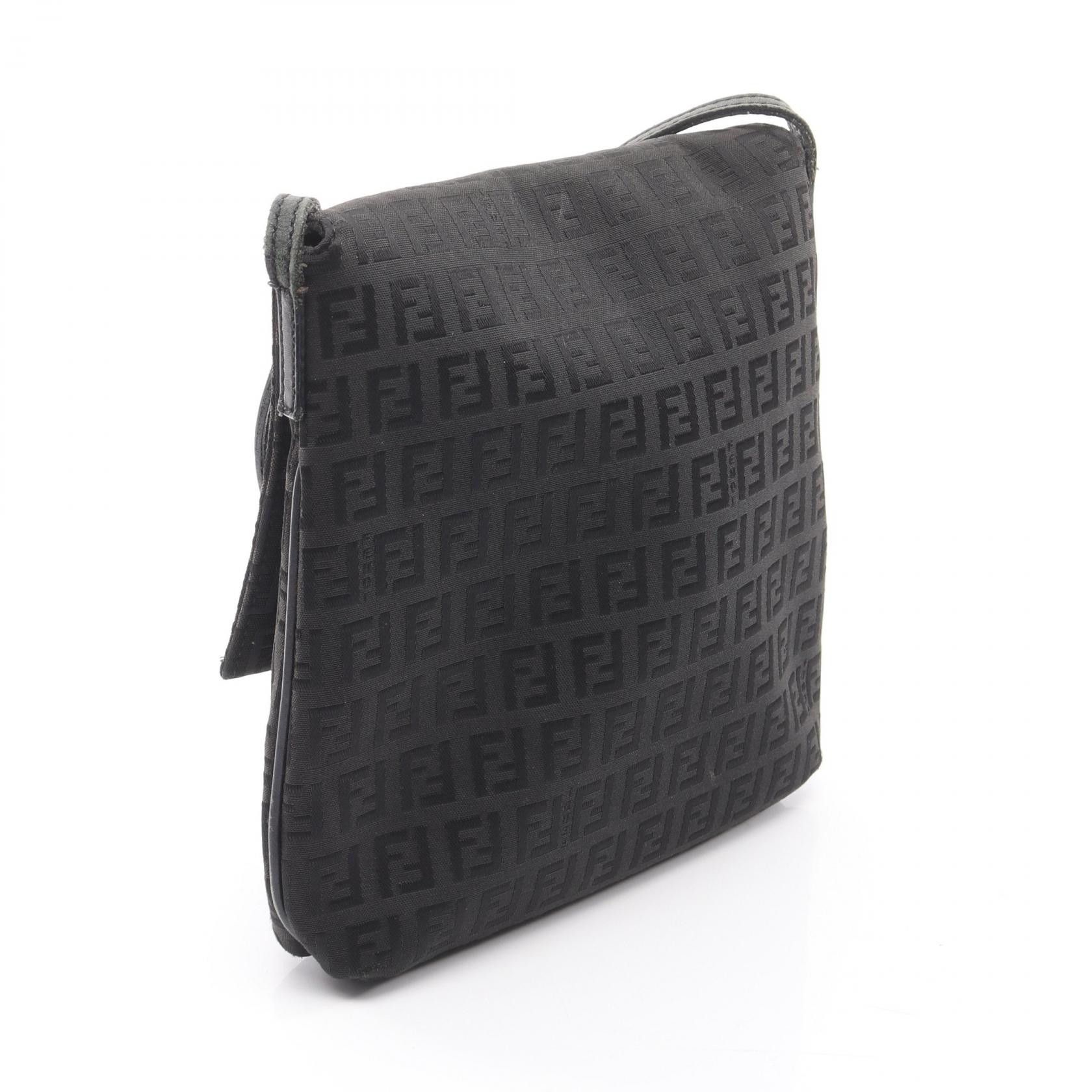 Fendi Fendi Fendi Zucchino Canvas Leather Shoulder Bag Leather Shoulder Bag DUTY FREE for USA Size ONE SIZE - 2 Thumbnail