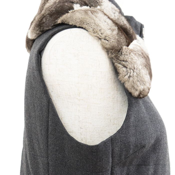 Other Other Foxey Stretch Wool Padded Vest Textile Outerwear DUTY FREE for USA Size ONE SIZE - 6 Thumbnail