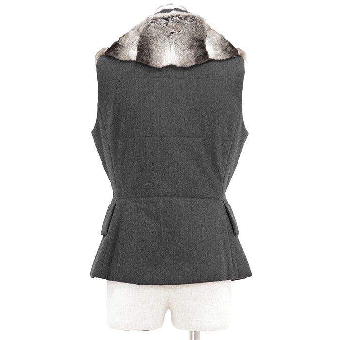 Other Other Foxey Stretch Wool Padded Vest Textile Outerwear DUTY FREE for USA Size ONE SIZE - 7 Thumbnail