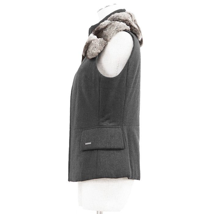 Other Other Foxey Stretch Wool Padded Vest Textile Outerwear DUTY FREE for USA Size ONE SIZE - 5 Thumbnail