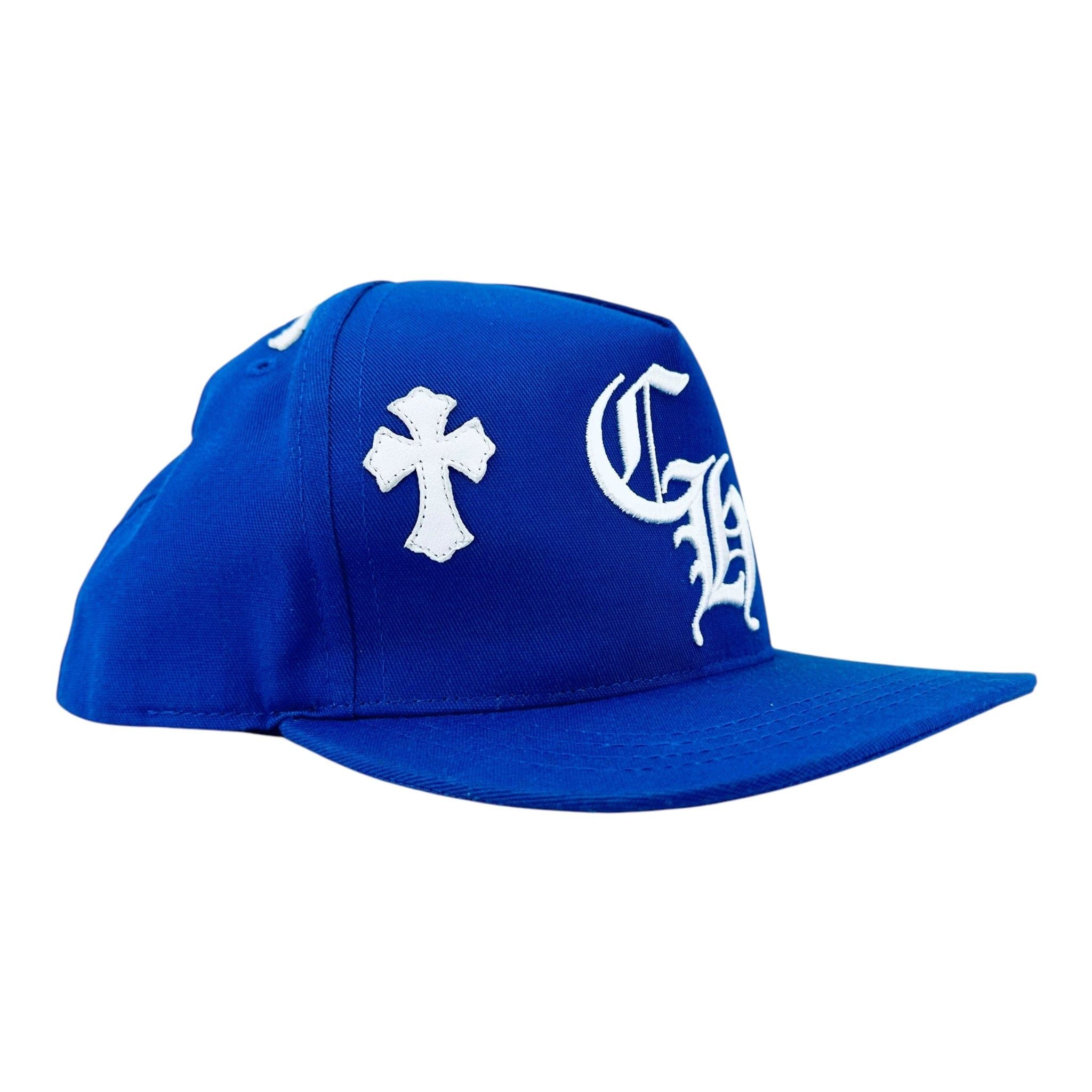 Chrome Hearts Leather Cross Patch Embroidered CH Logo Baseball Hat Blue W Size ONE SIZE - 2 Thumbnail