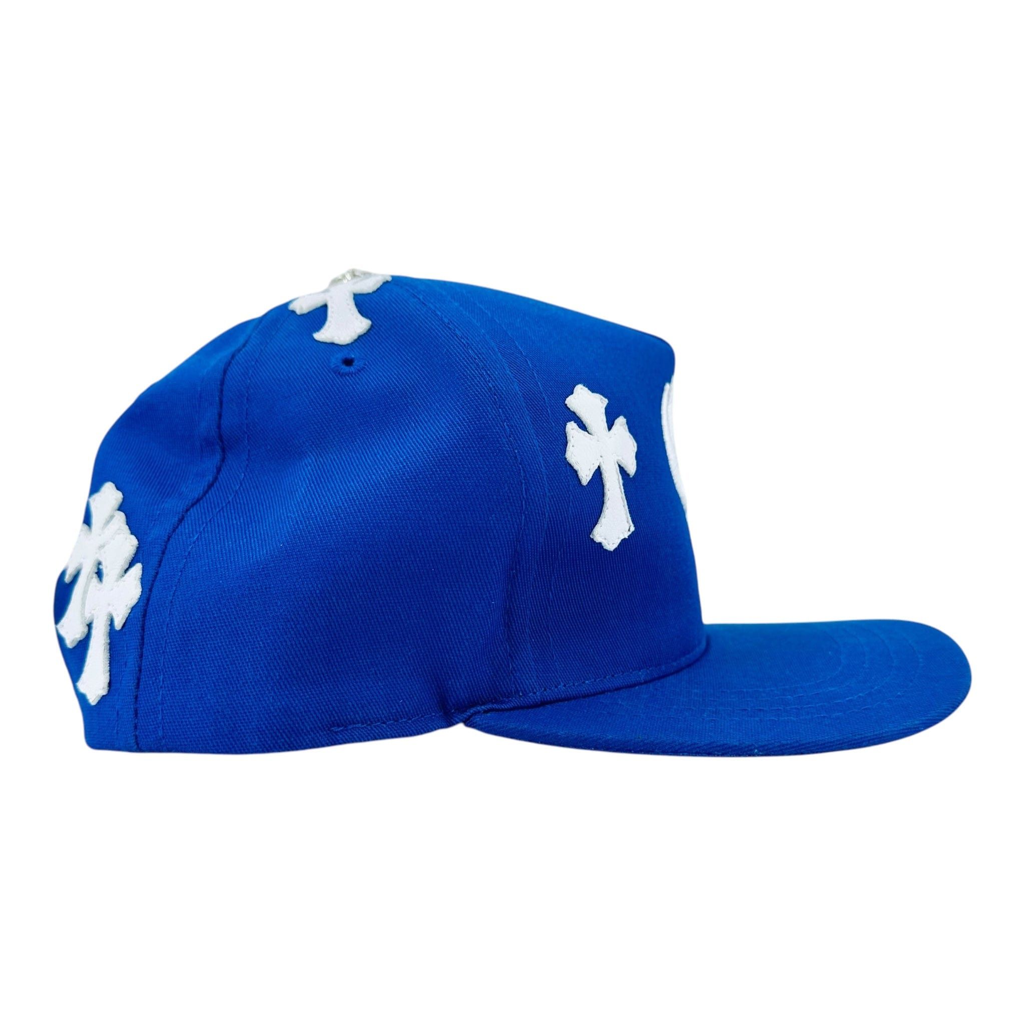 Chrome Hearts Leather Cross Patch Embroidered CH Logo Baseball Hat Blue W Size ONE SIZE - 4 Thumbnail