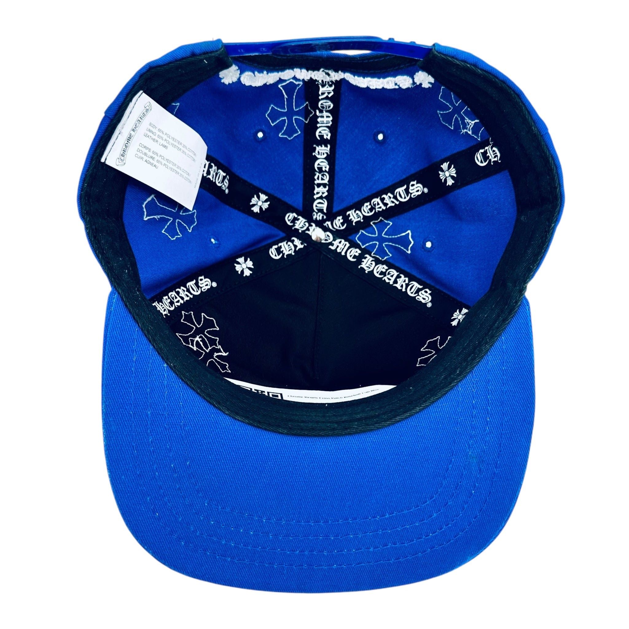 Chrome Hearts Leather Cross Patch Embroidered CH Logo Baseball Hat Blue W Size ONE SIZE - 8 Thumbnail