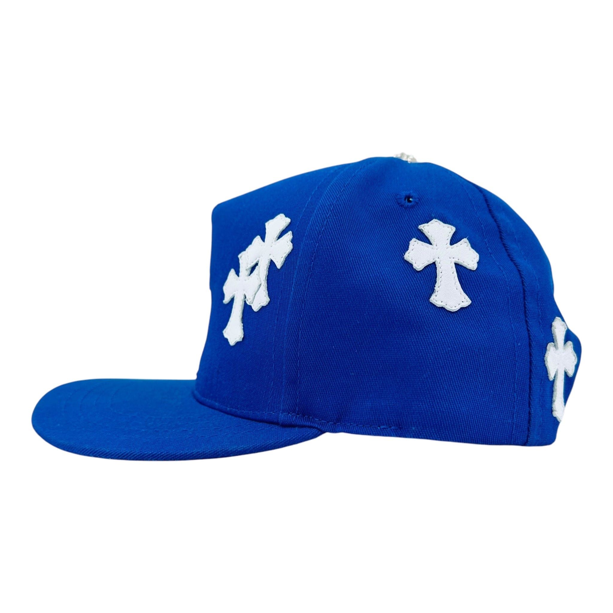 Chrome Hearts Leather Cross Patch Embroidered CH Logo Baseball Hat Blue W Size ONE SIZE - 5 Thumbnail