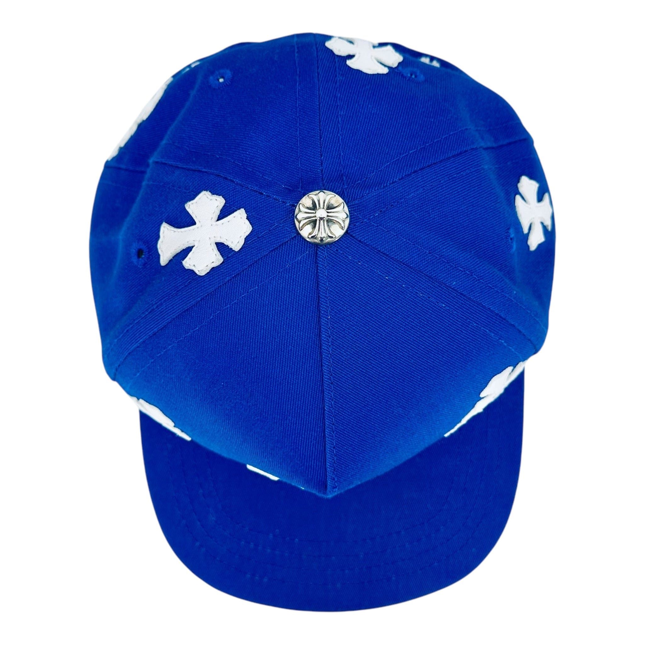 Chrome Hearts Leather Cross Patch Embroidered CH Logo Baseball Hat Blue W Size ONE SIZE - 7 Thumbnail
