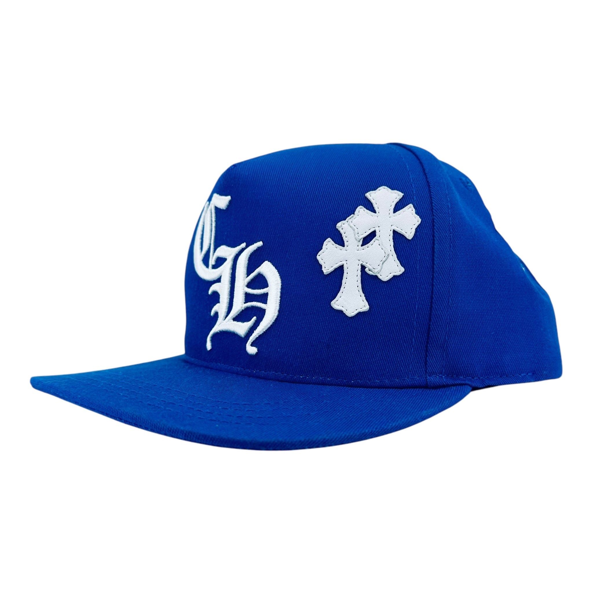 Chrome Hearts Leather Cross Patch Embroidered CH Logo Baseball Hat Blue W Size ONE SIZE - 3 Thumbnail