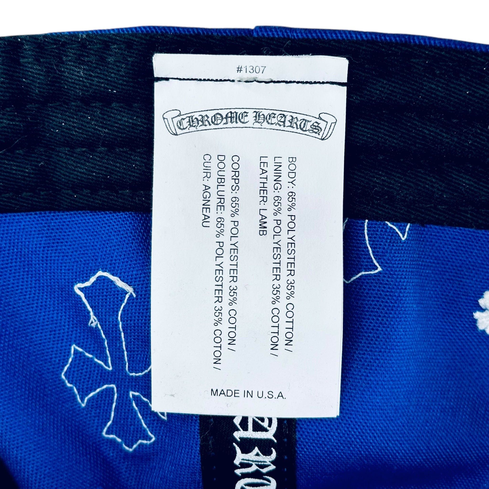 Chrome Hearts Leather Cross Patch Embroidered CH Logo Baseball Hat Blue W Size ONE SIZE - 10 Thumbnail