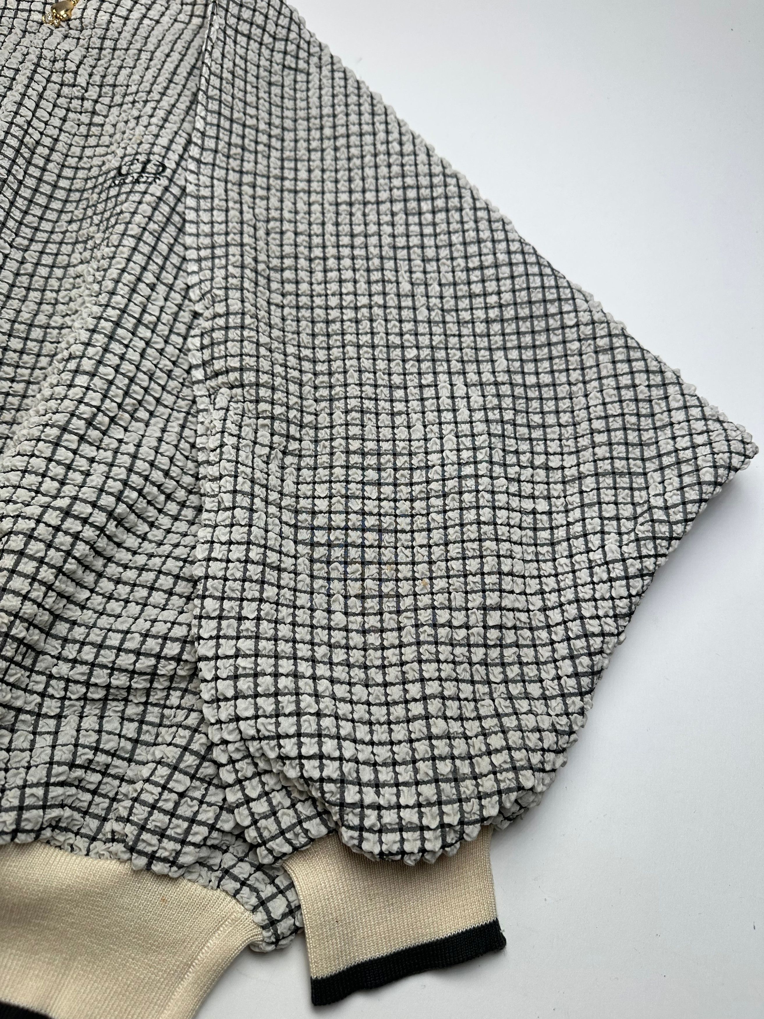 Dior Vintage Sports CD Logo Textured Checkered Pullover Cream Bla Size M / US 6-8 / IT 42-44 - 8 Thumbnail