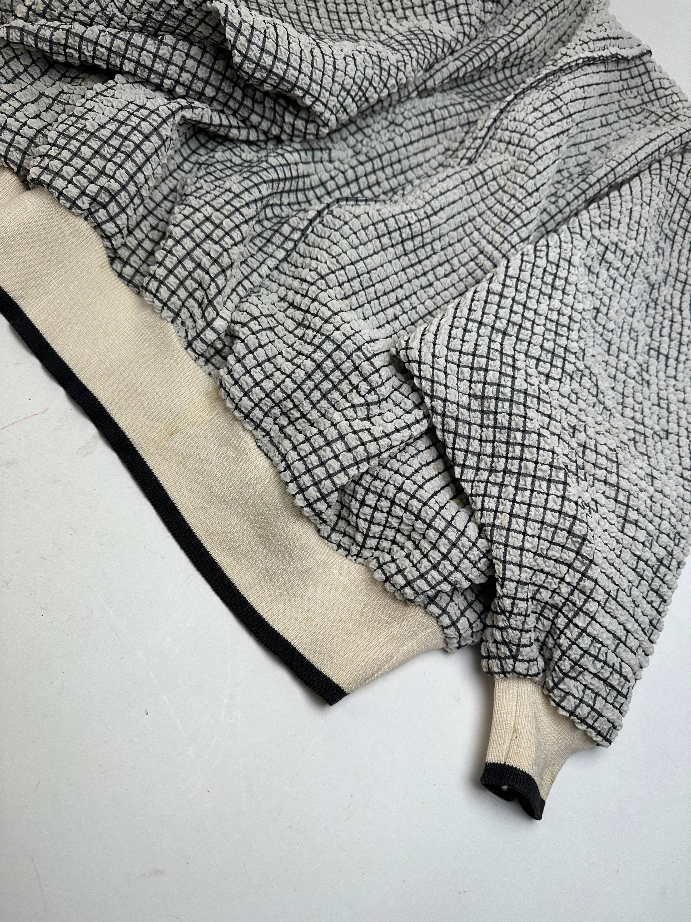 Dior Vintage Sports CD Logo Textured Checkered Pullover Cream Bla Size M / US 6-8 / IT 42-44 - 12 Thumbnail