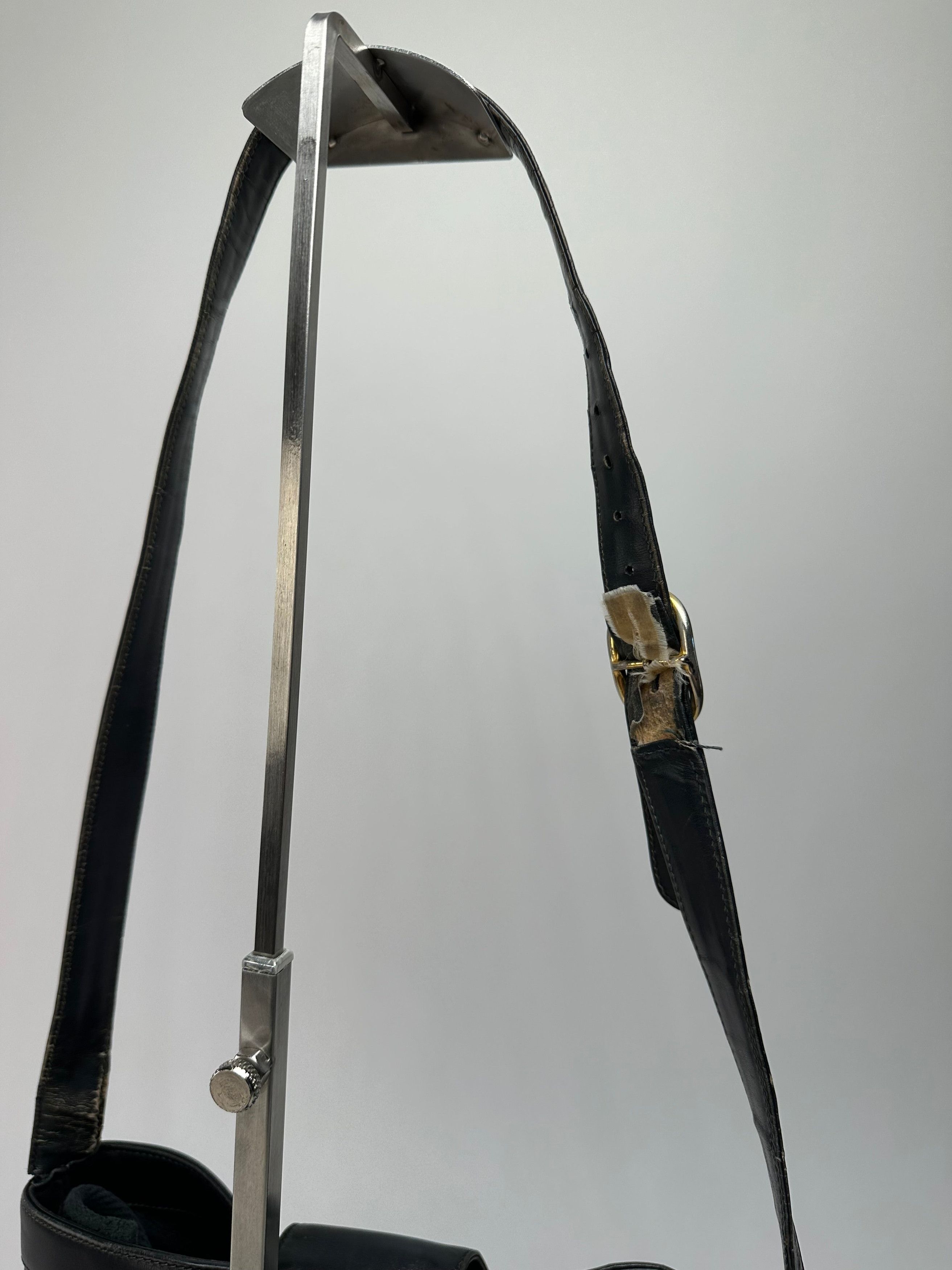 Gucci Vintage Smooth Leather Shoulder Bag Black Size ONE SIZE - 7 Thumbnail