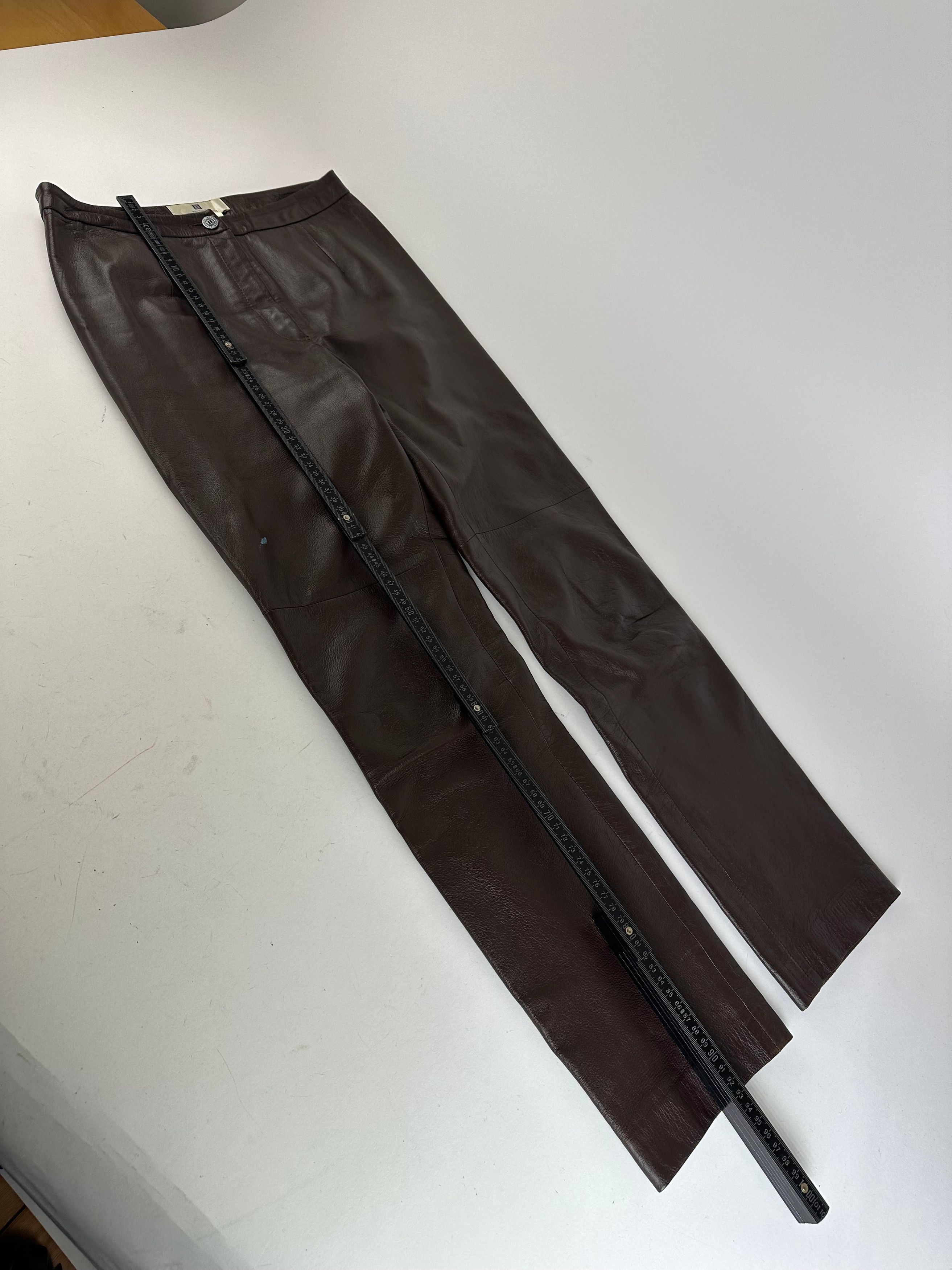 Givenchy Vintage Boutique Lambskin Leather Trousers Brown S Size 27" / US 4 / IT 40 - 7 Thumbnail