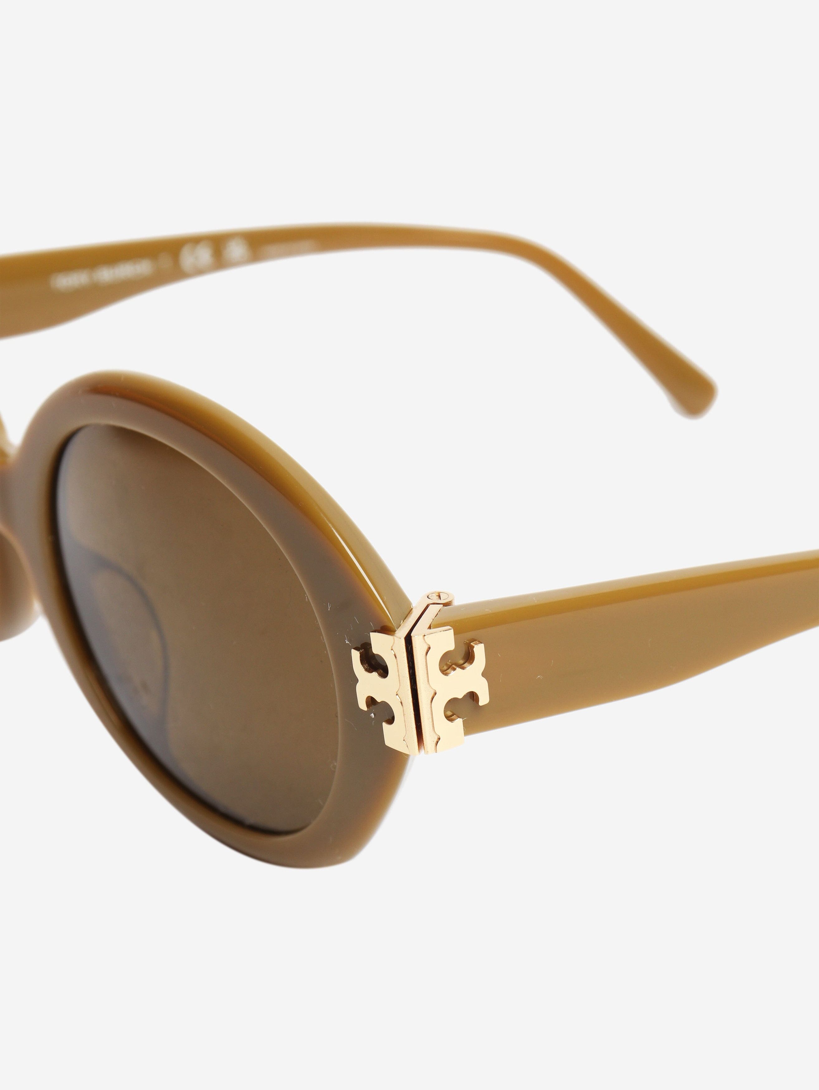 Tory Burch Olive green Eleanor oval sunglasses Size ONE SIZE - 5 Thumbnail