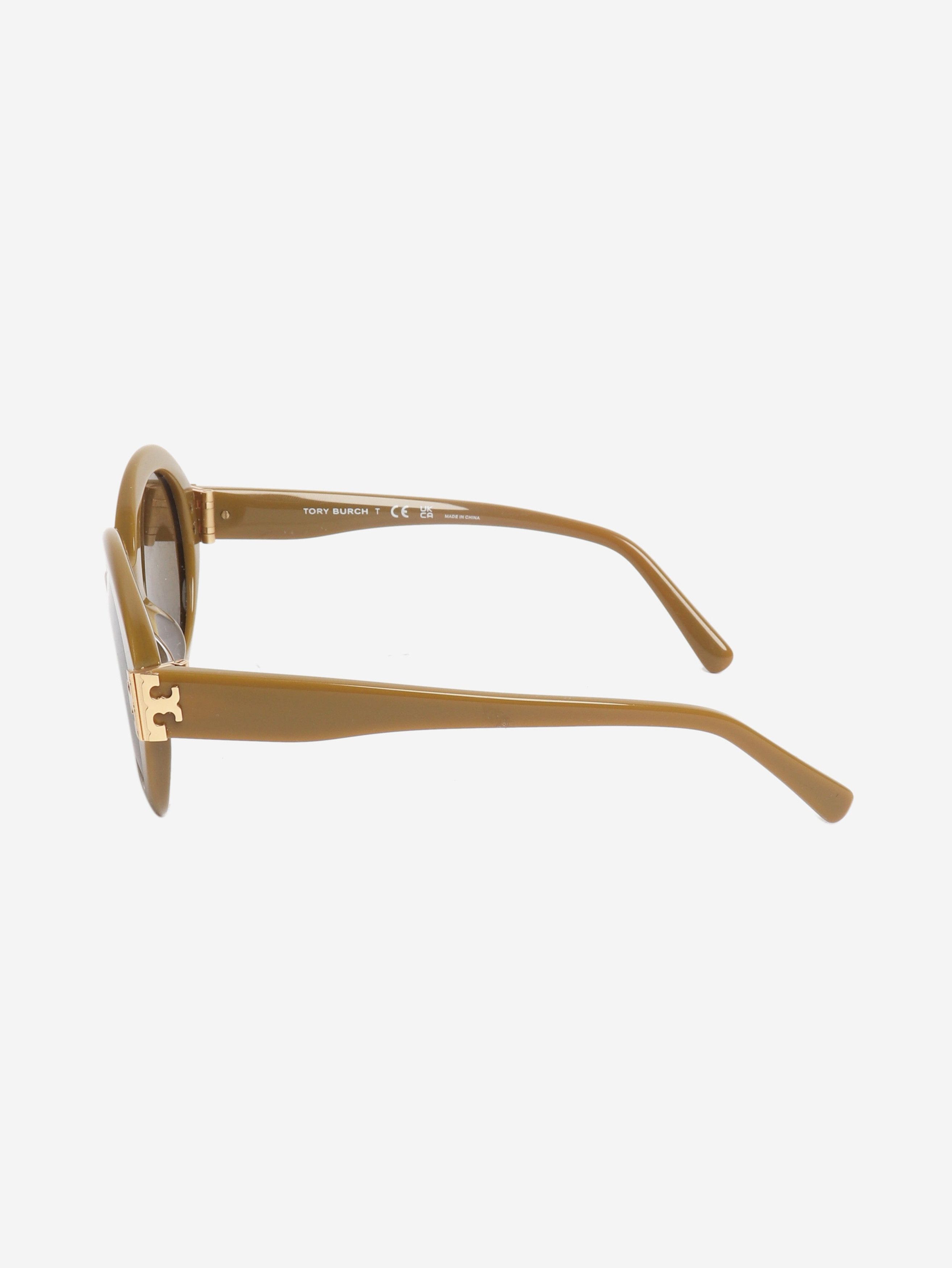 Tory Burch Olive green Eleanor oval sunglasses Size ONE SIZE - 4 Thumbnail