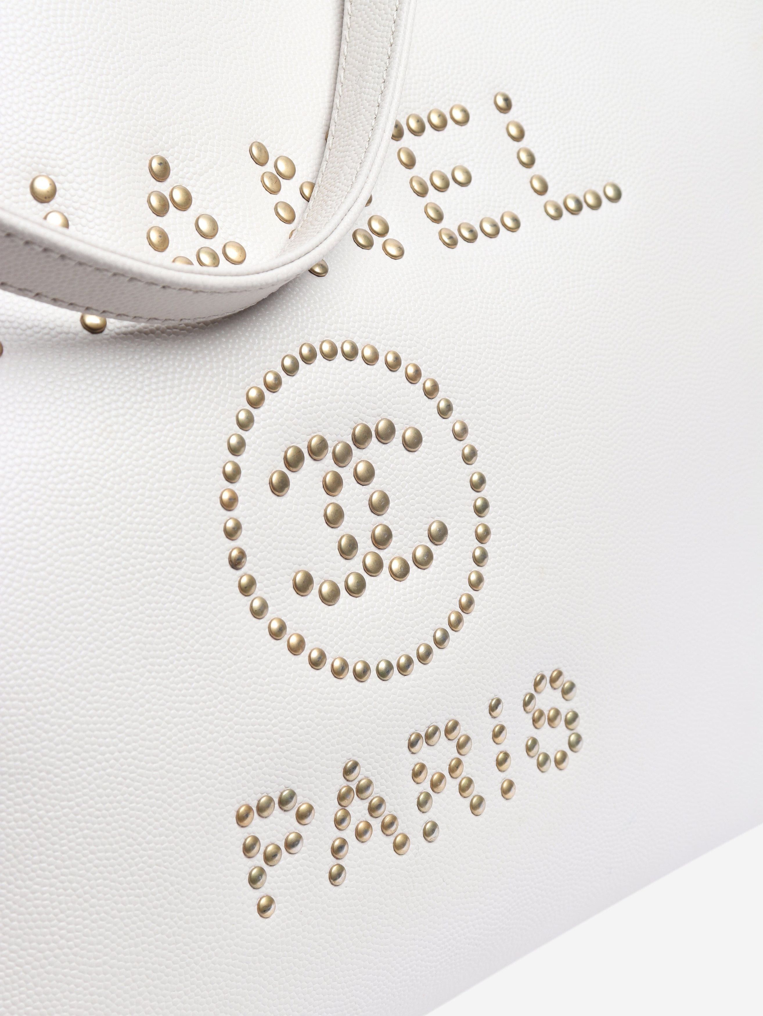 Chanel Cream 2018 studded leather Deauville tote Size ONE SIZE - 8 Thumbnail