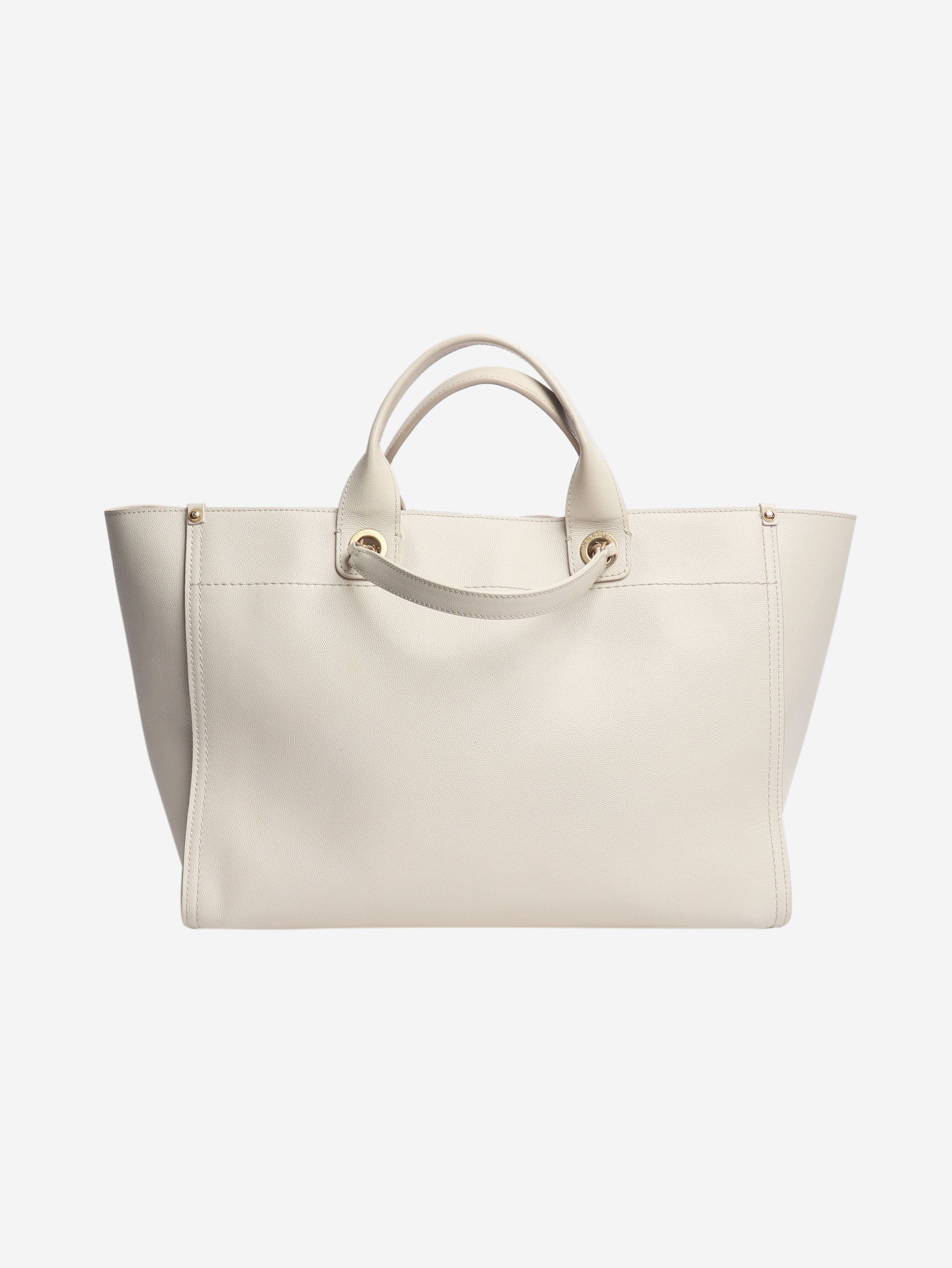Chanel Cream 2018 studded leather Deauville tote Size ONE SIZE - 4 Thumbnail
