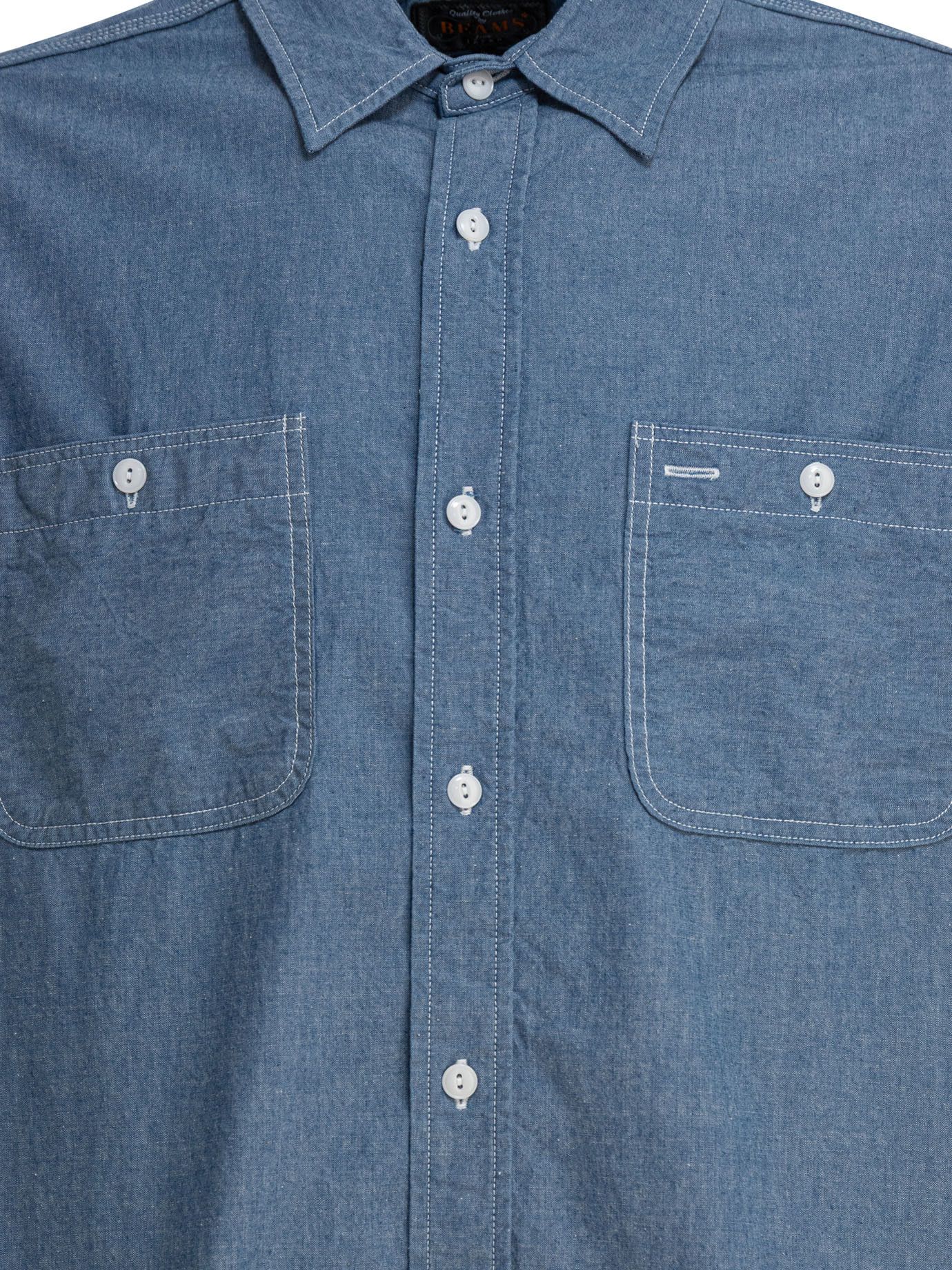 Beams Plus Beams Plus Work Chambray Shirt tag size S Men - USA Duties Paid Size US S / EU 44-46 / 1 - 3 Thumbnail